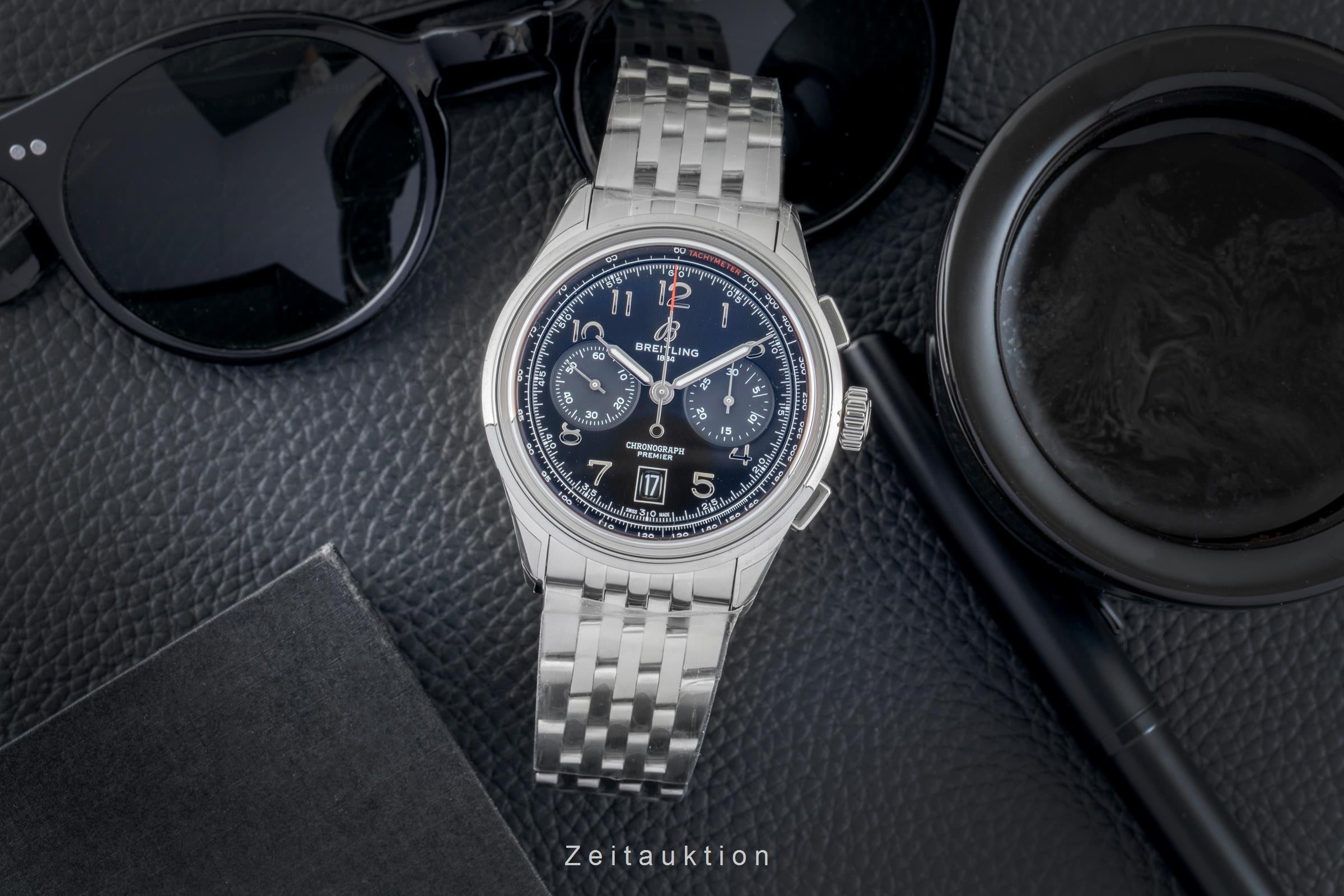 Breitling Premier B01 Chronograph 42 Stahl Automatik Ref. AB0145221B1A1 B&P New [2602131]