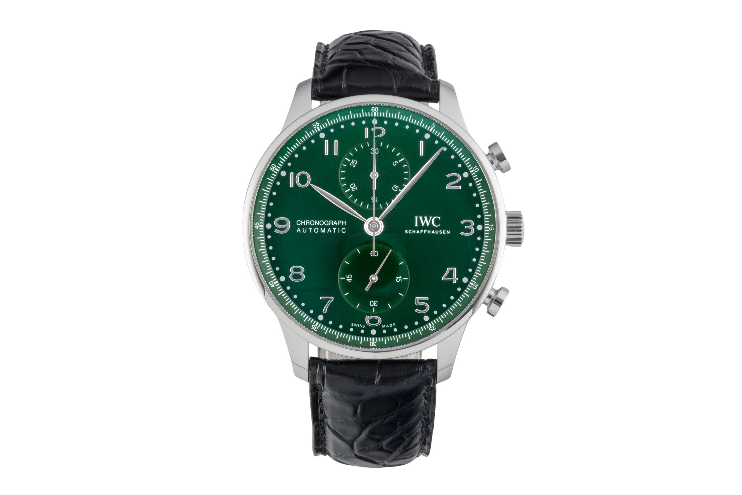 IWC Portugieser chronograph steel automatic men's watch IW371615 LP: 9100EUR  [2602136]