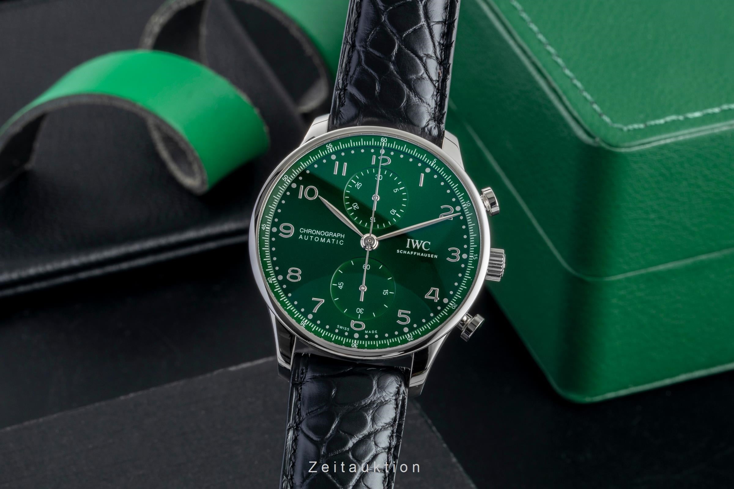 IWC Portugieser chronograph steel automatic men's watch IW371615 LP: 9100EUR  [2602136]