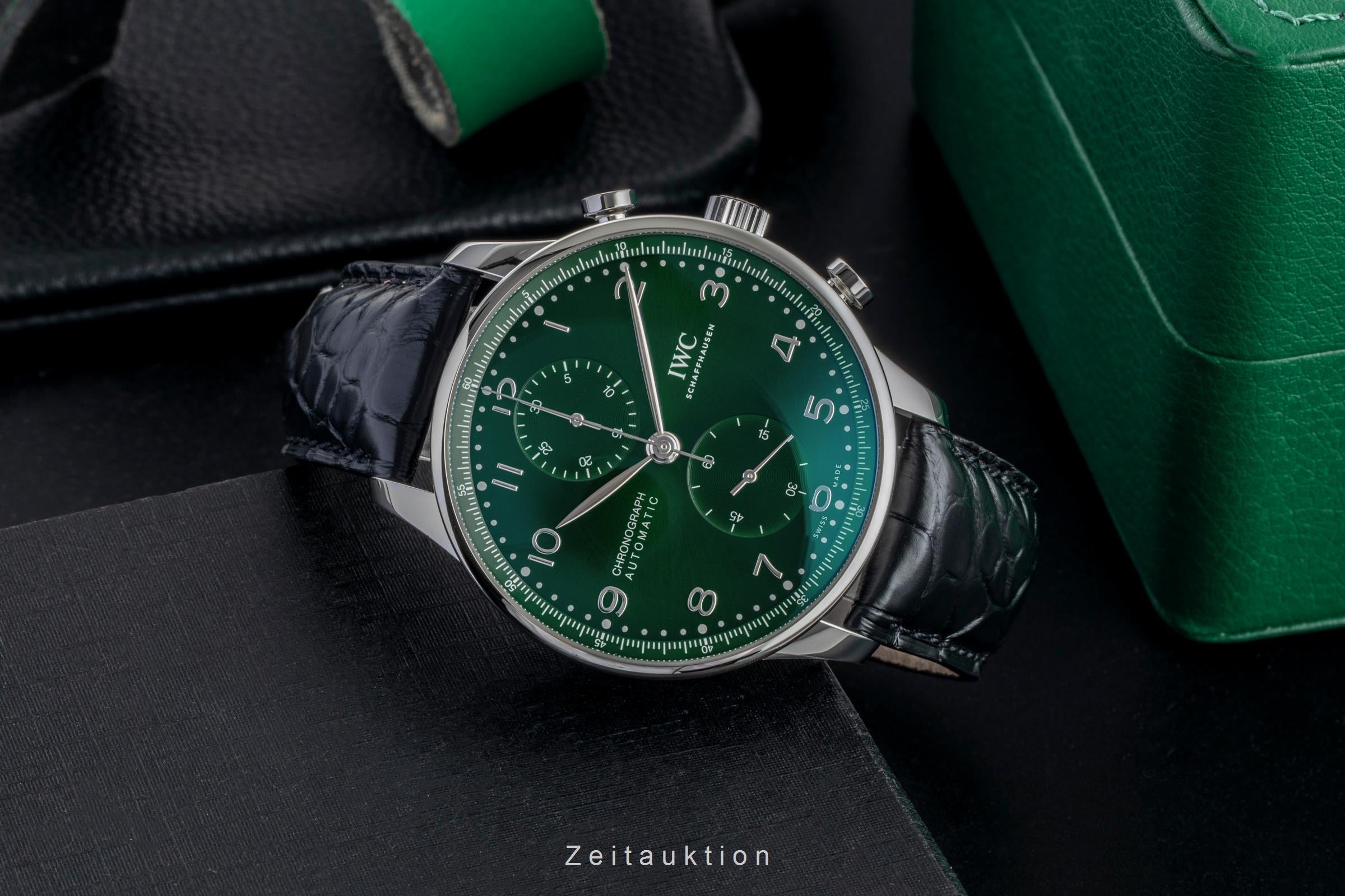IWC Portugieser cronógrafo acero automático reloj para caballeros IW371615 LP: 9100EUR  [2602136]