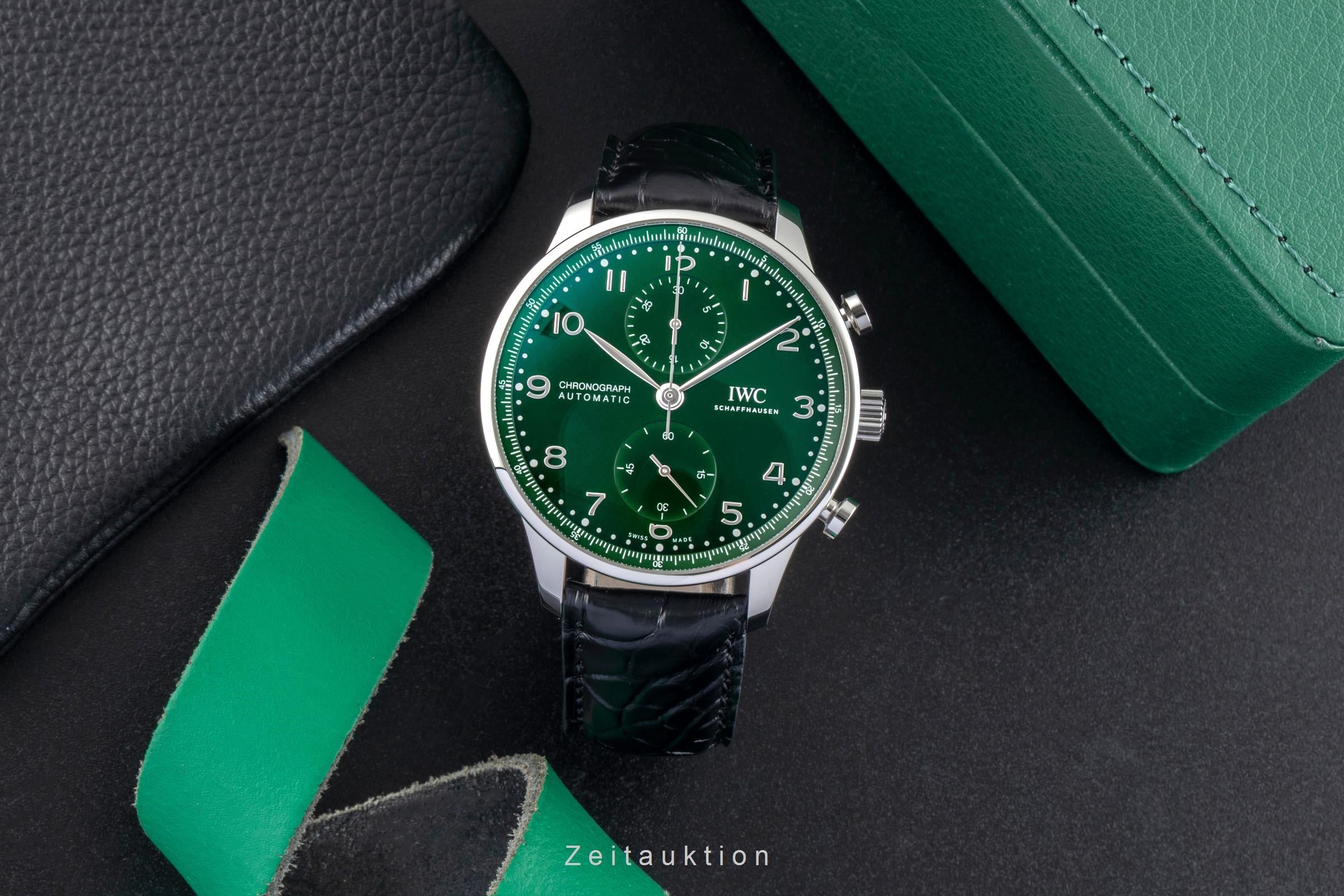 IWC Portugieser cronógrafo acero automático reloj para caballeros IW371615 LP: 9100EUR  [2602136]