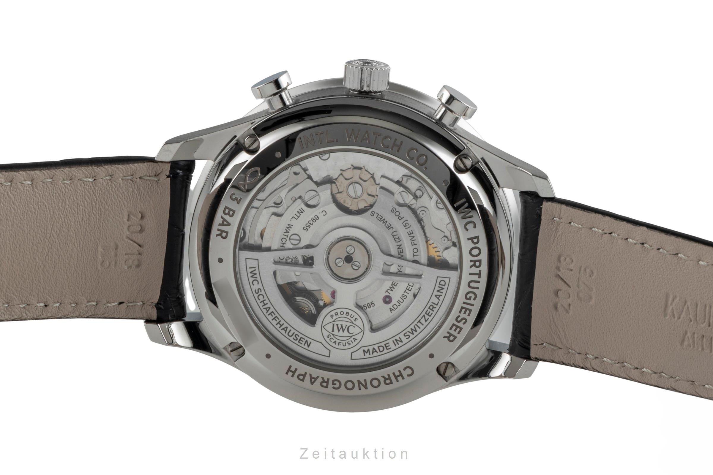 IWC Portugieser cronógrafo acero automático reloj para caballeros IW371615 LP: 9100EUR  [2602136]