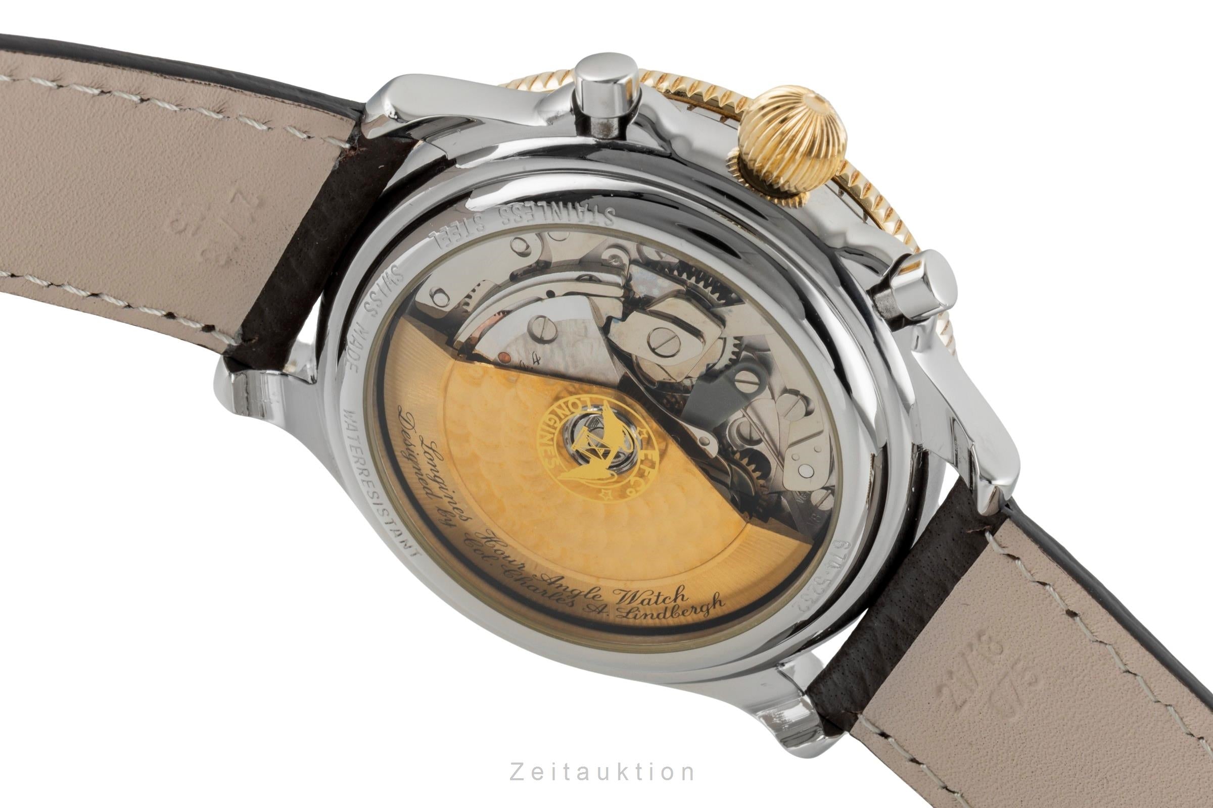Longines Lindbergh Stundenwinkel chronograph steel / gold