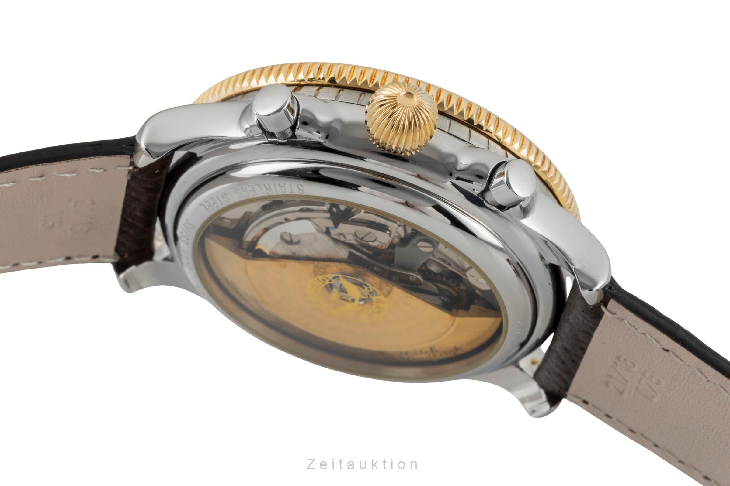 Longines Lindbergh Stundenwinkel cronografo acciaio / oro automatismo orologio da uomo 674.52.32  [2602141]
