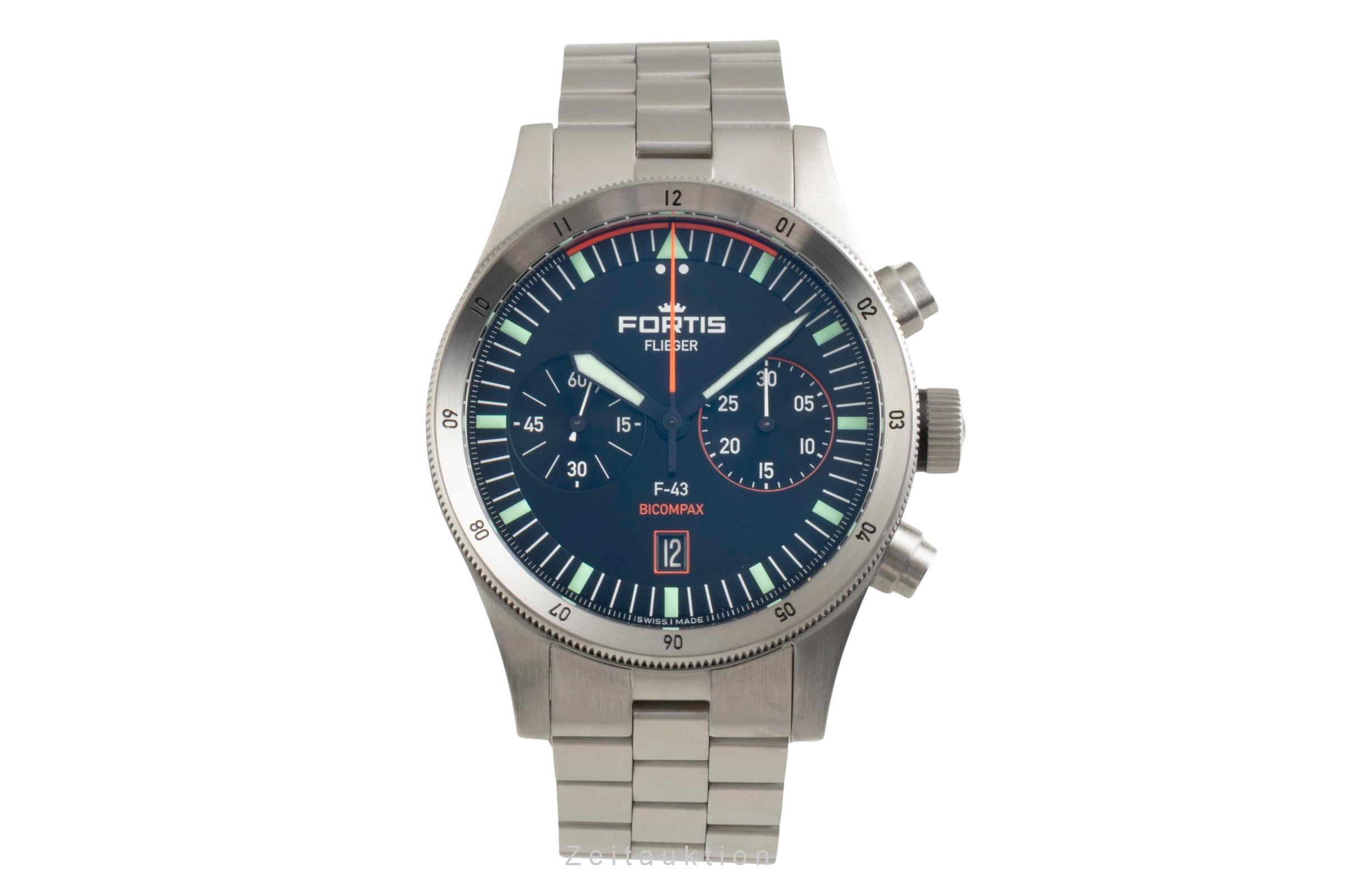 Fortis F-43 cronógrafo acero automático reloj para caballeros F.424.0004  [2602148]