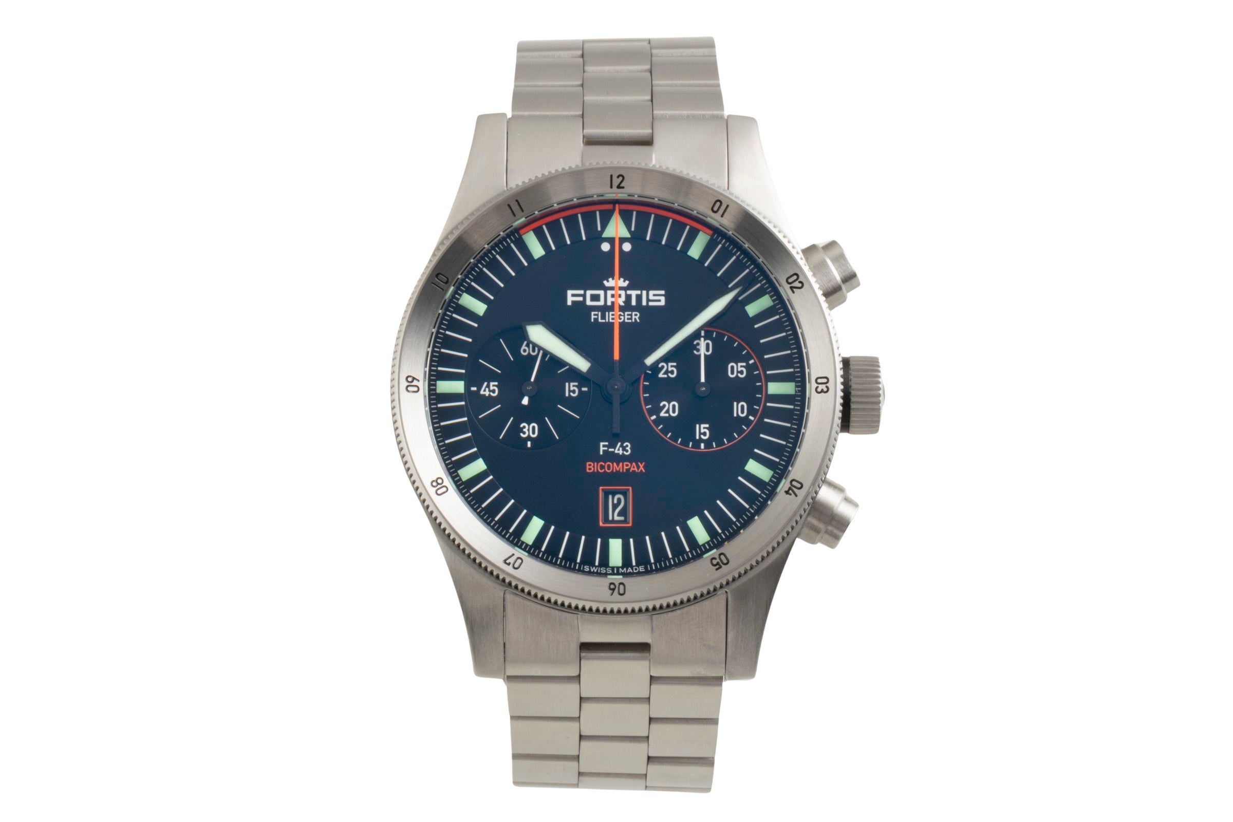 Fortis F-43 chronograph steel automatic men's watch F.424.0004  [2602148]