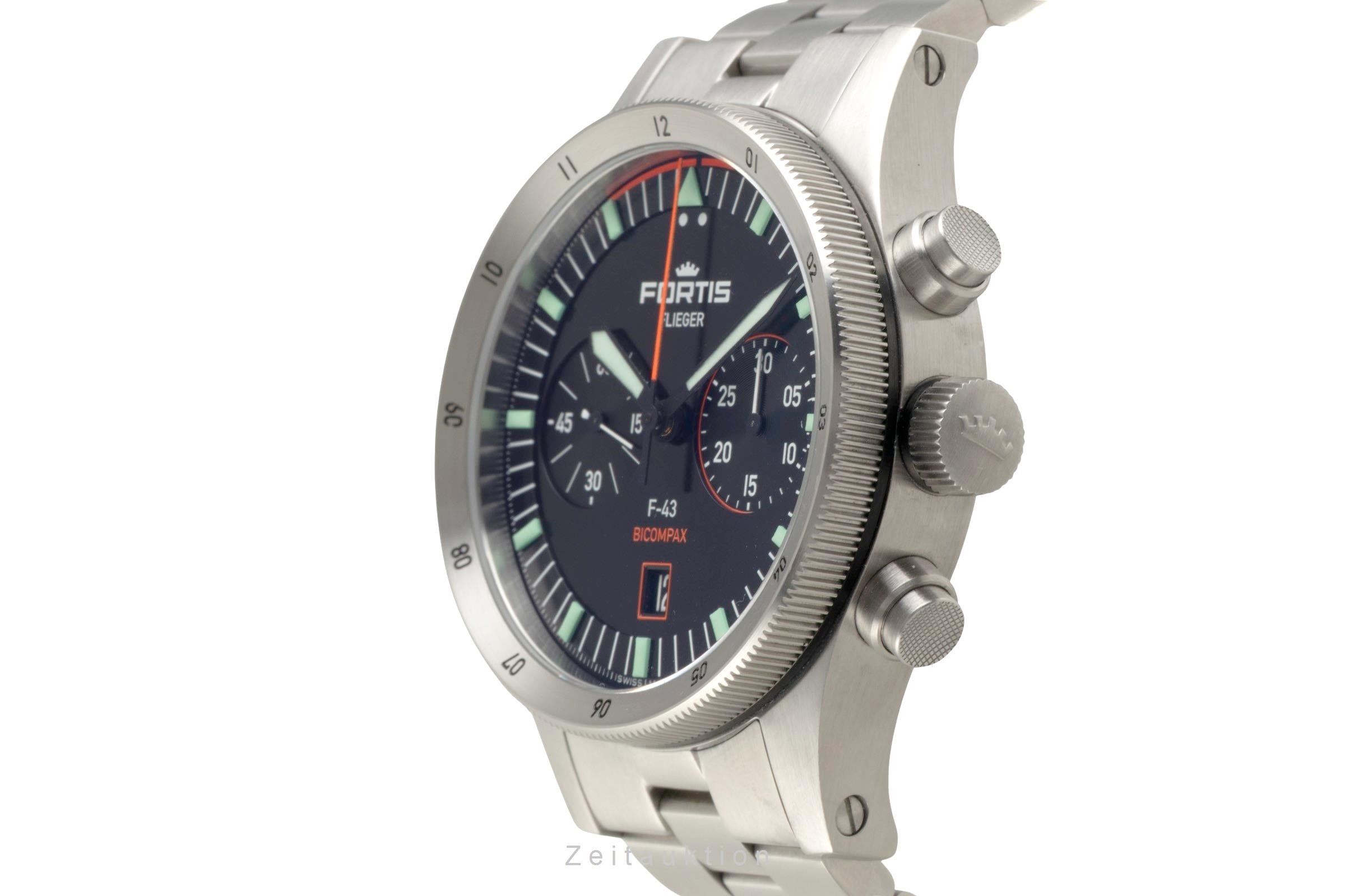 Fortis F-43 cronógrafo acero automático reloj para caballeros F.424.0004  [2602148]