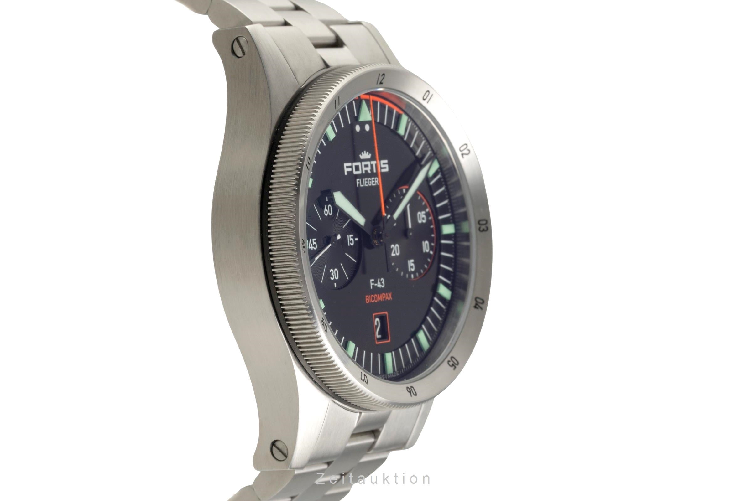 Fortis F-43 cronógrafo acero automático reloj para caballeros F.424.0004  [2602148]