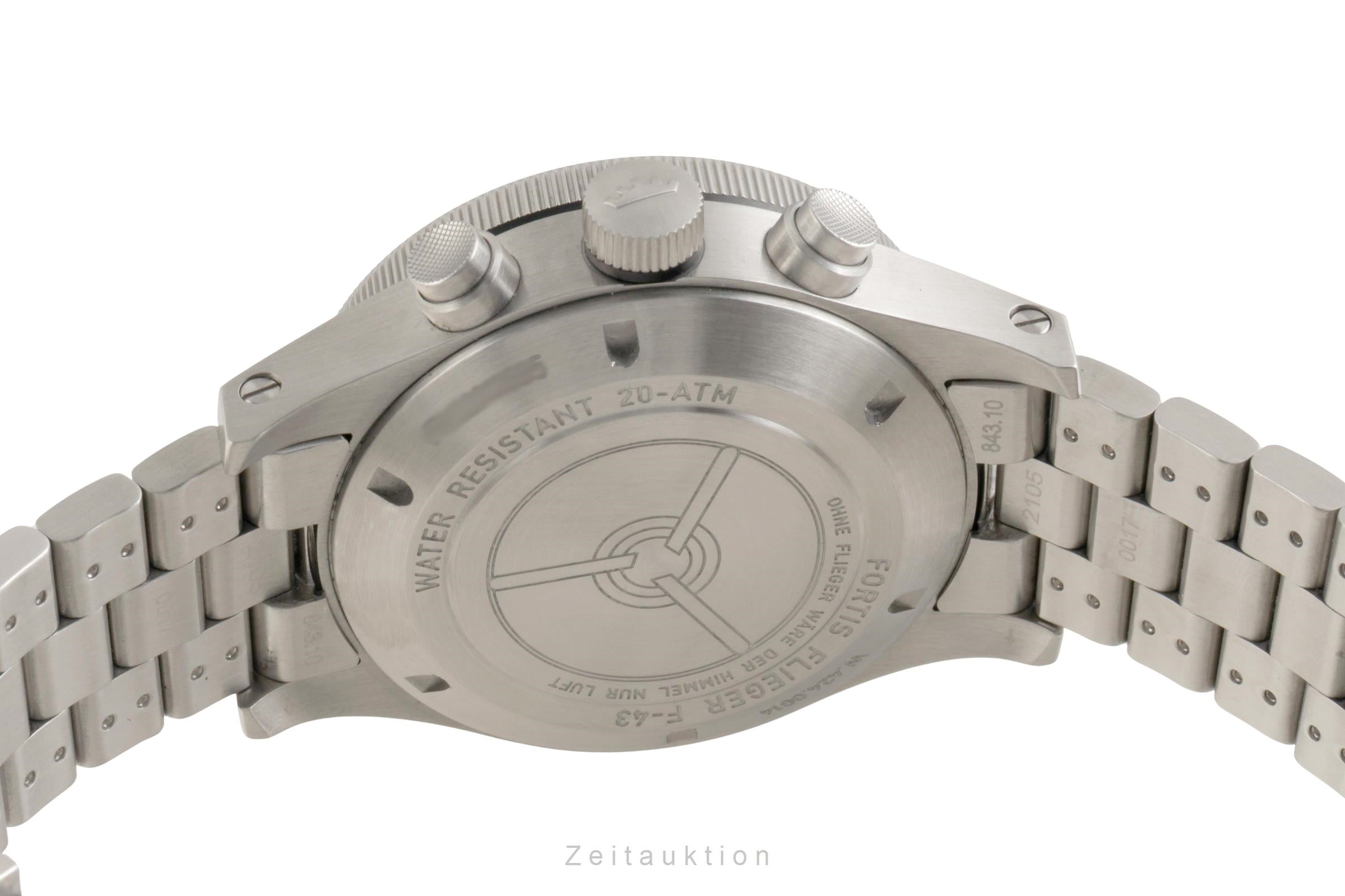 Fortis F-43 cronógrafo acero automático reloj para caballeros F.424.0004  [2602148]