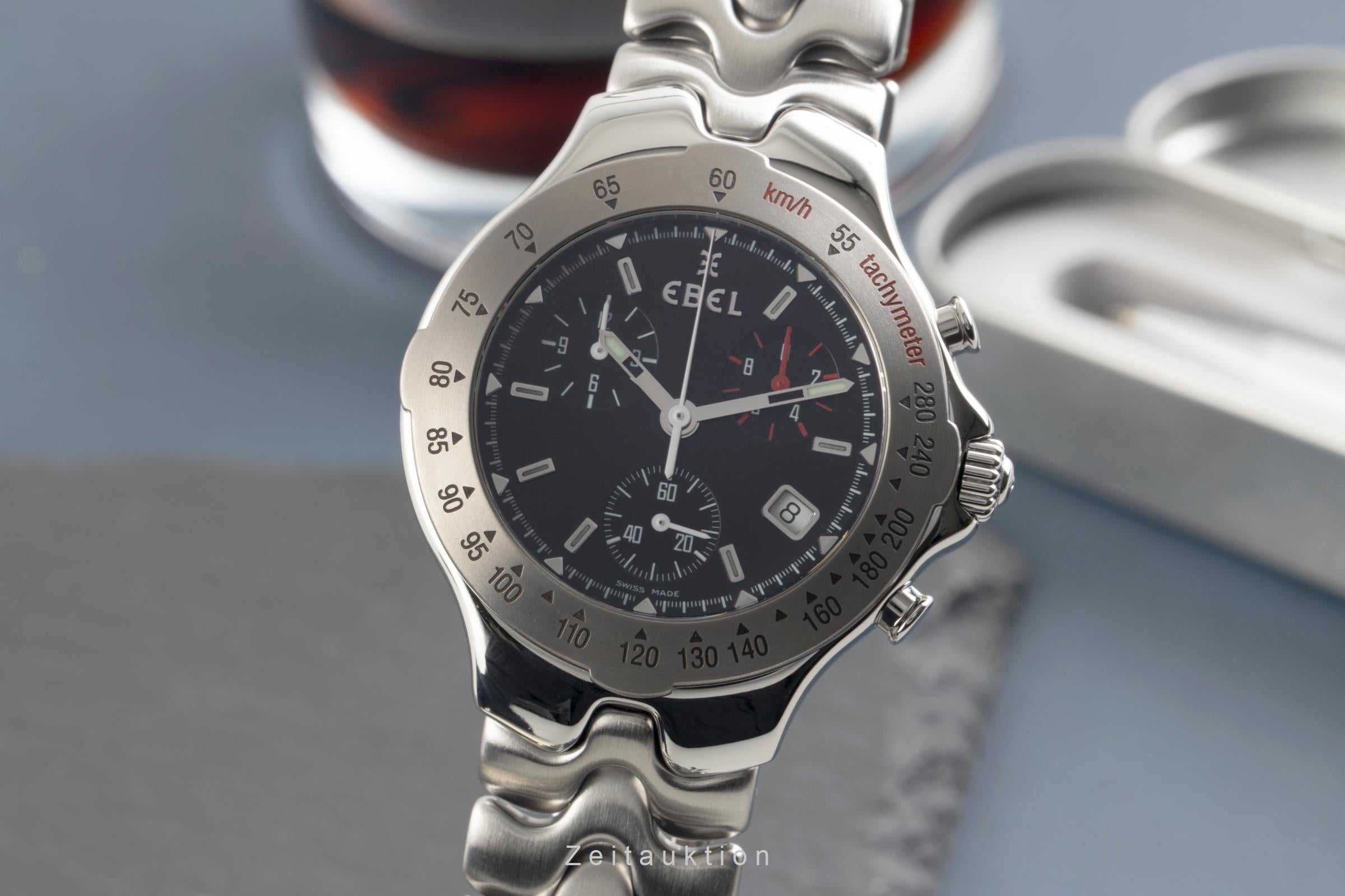 Ebel Sportwave chronograph steel / titanium quartz men's watch E9251642  [2602149]