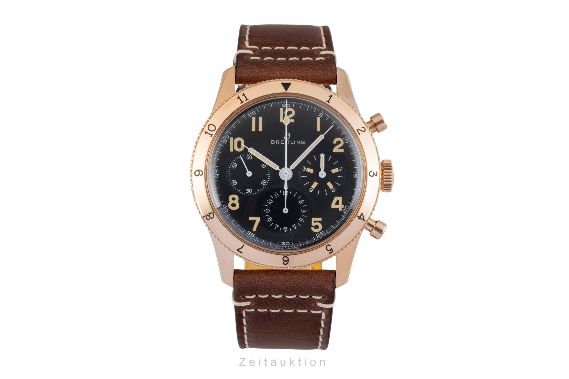 Breitling Avi chronograph 18 ct red gold manual winding men's watch RB0920131B1X1 LP: 25500EUR  [2602162]