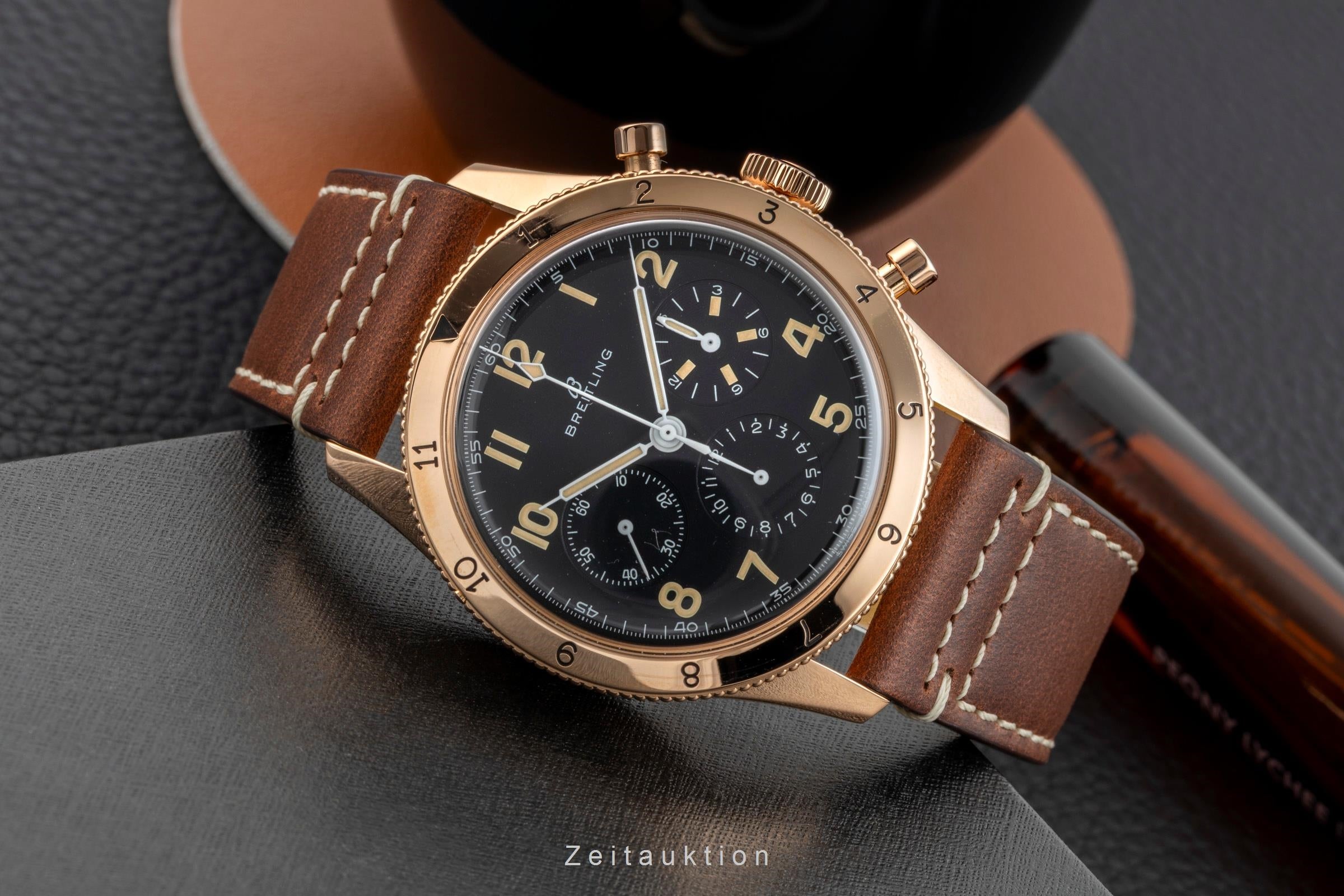 Breitling Avi chronograph 18 ct red gold manual winding men's watch RB0920131B1X1 LP: 25500EUR  [2602162]