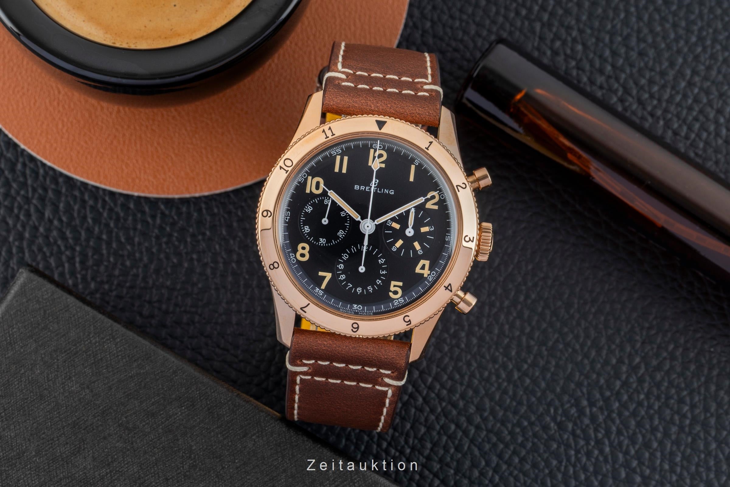 Breitling Avi chronograph 18 ct red gold manual winding men's watch RB0920131B1X1 LP: 25500EUR  [2602162]