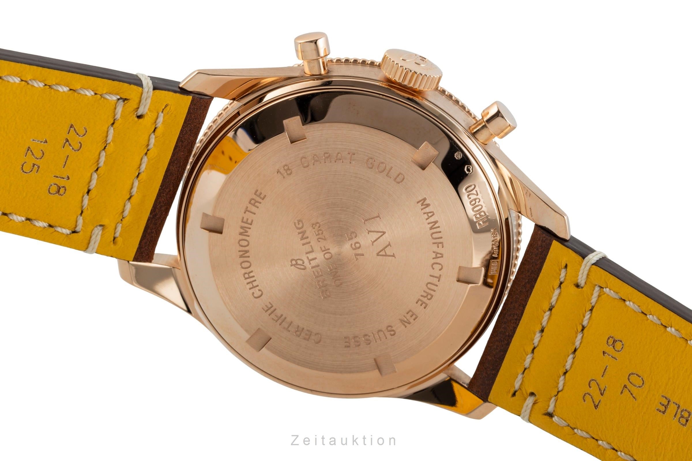 Breitling Avi chronograph 18 ct red gold manual winding men's watch RB0920131B1X1 LP: 25500EUR  [2602162]