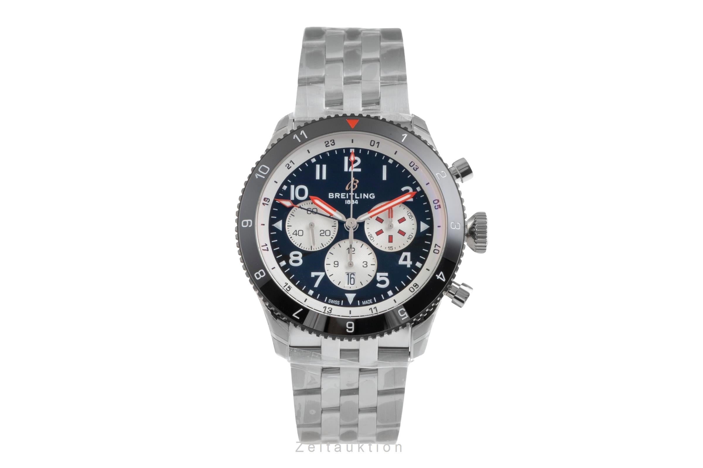 Breitling Super Avi cronógrafo acero automático reloj para caballeros YB04451A1B1A1 LP: 11600EUR  [2602163]