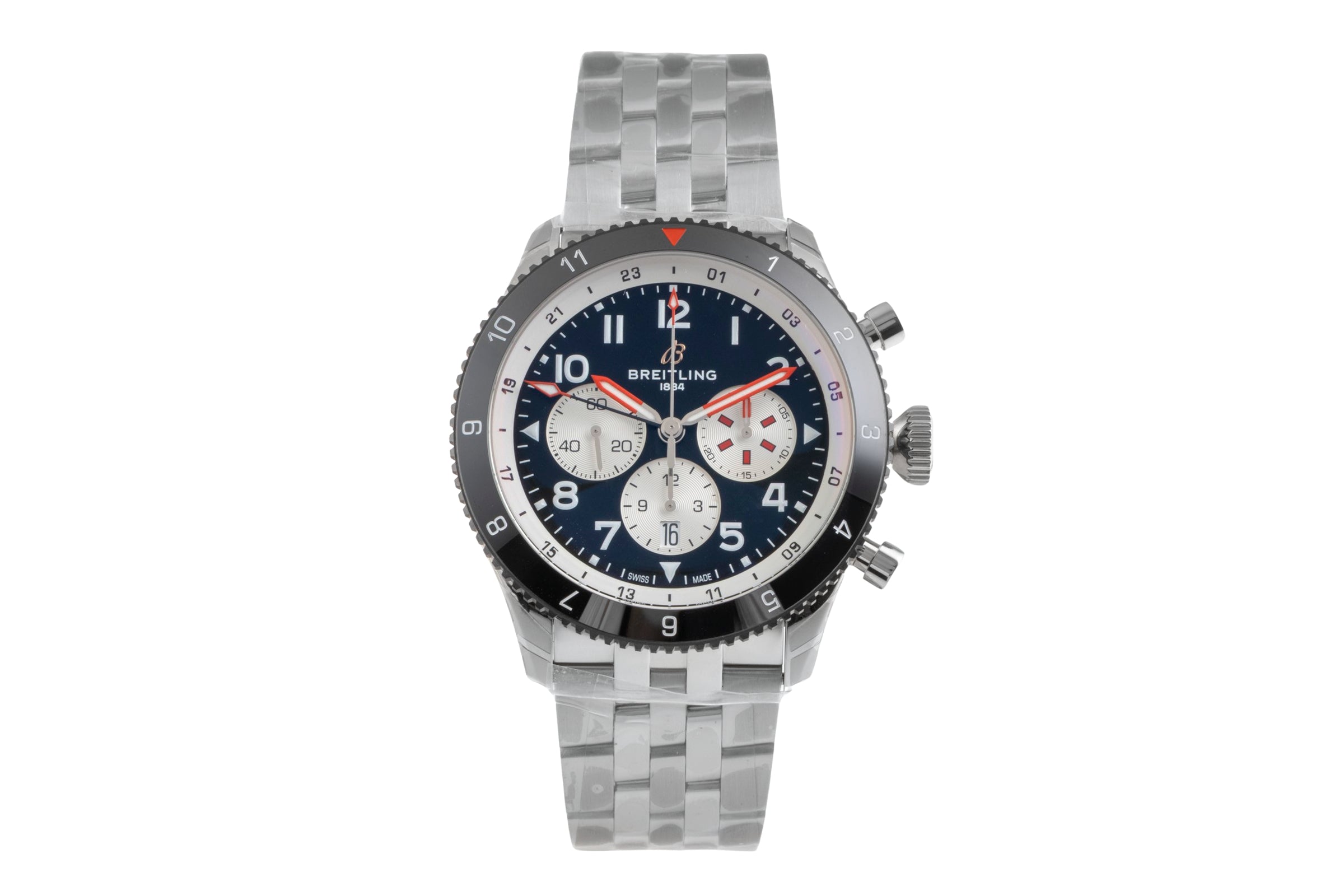 Breitling Super Avi chronographe acier automatique montre pour hommes YB04451A1B1A1 LP: 11600EUR  [2602163]
