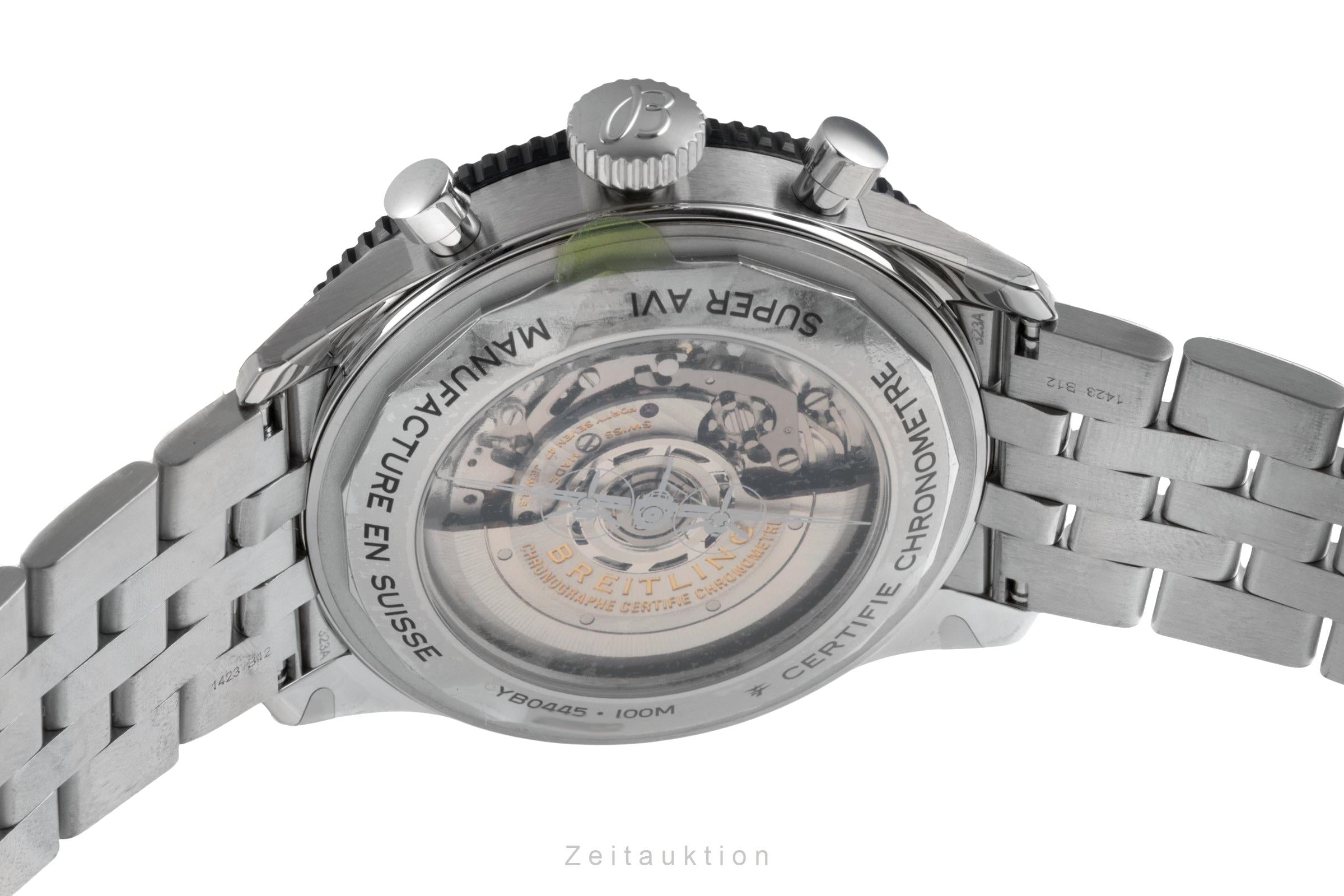 Breitling Super Avi cronógrafo acero automático reloj para caballeros YB04451A1B1A1 LP: 11600EUR  [2602163]