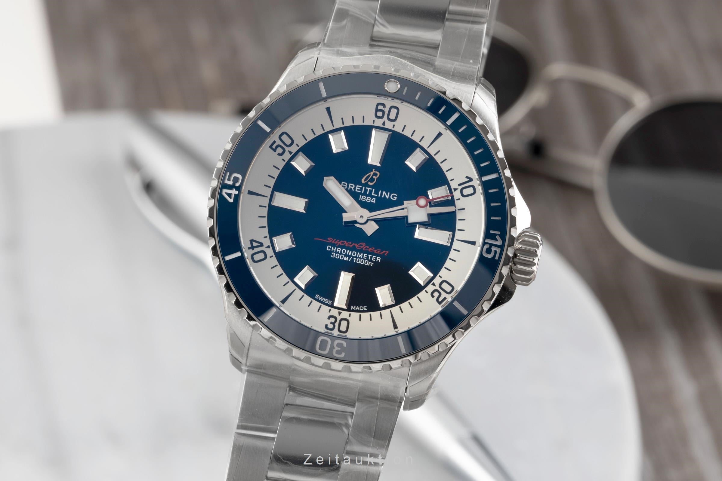 Breitling Superocean 42 Stahl Automatik Ref. A17375E71C1A1 B&P NP: 5650,- € [2602168]