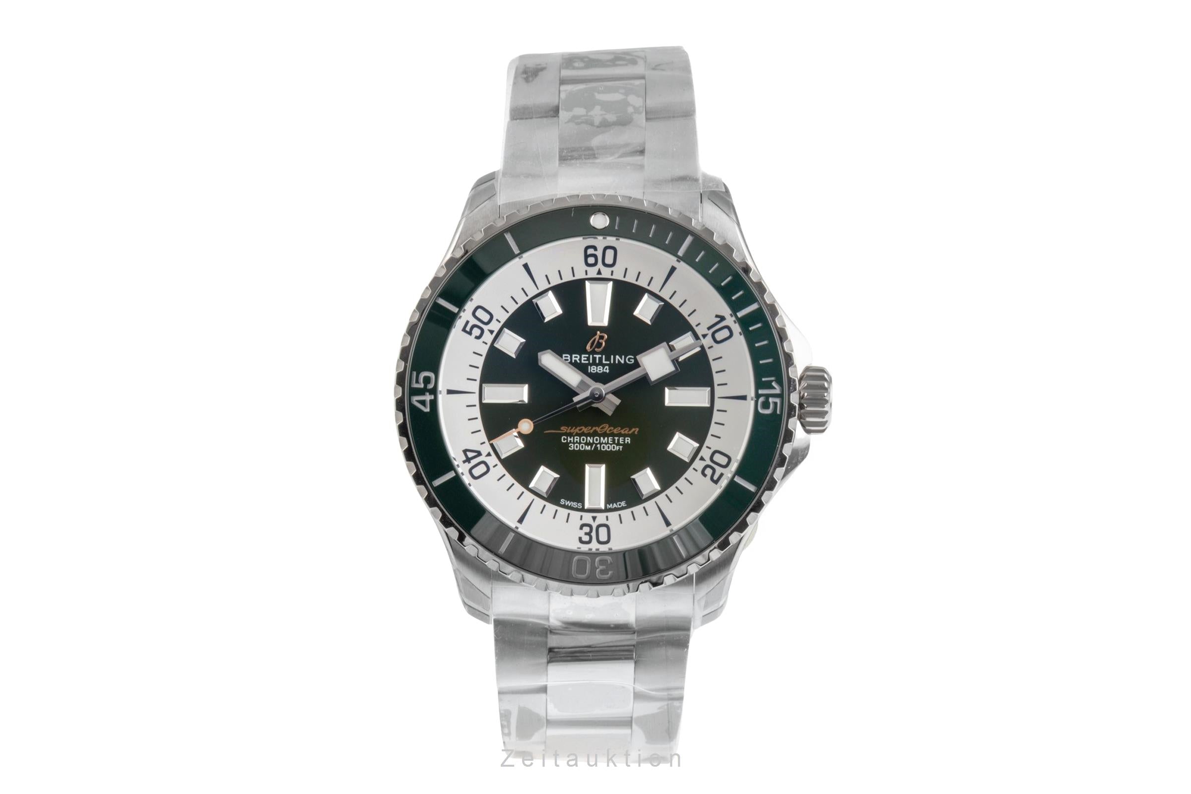 Breitling Superocean Automatic 44 Green Herrenuhr Ref A17376A31L1A1 NP: 5650,- € [2602170]