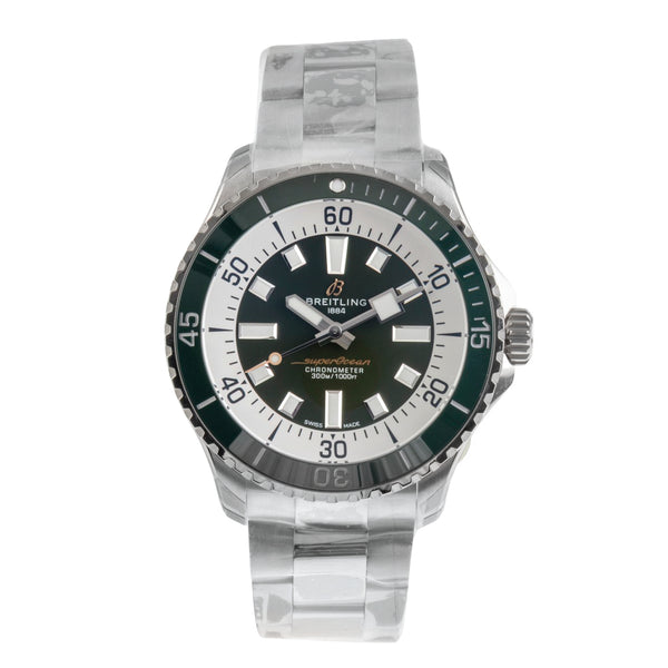 Breitling Superocean Automatic 44 Green Herrenuhr Ref A17376A31L1A1 NP: 5650,- € [2602170]