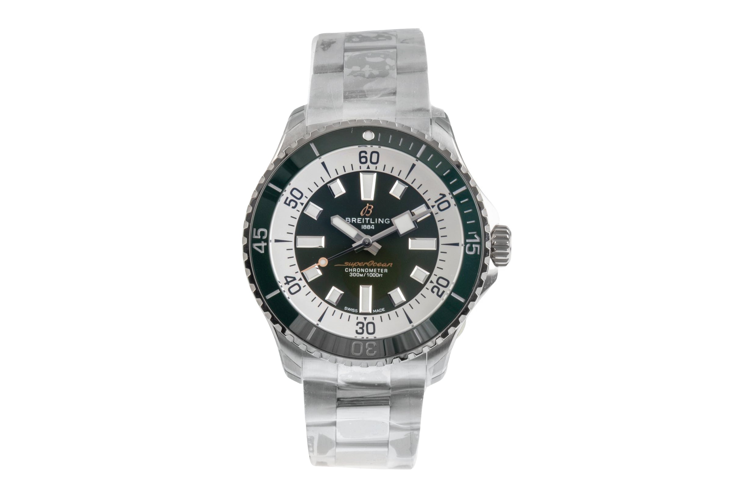 Breitling Superocean Automatic 44 Green Herrenuhr Ref A17376A31L1A1 NP: 5650,- € [2602170]