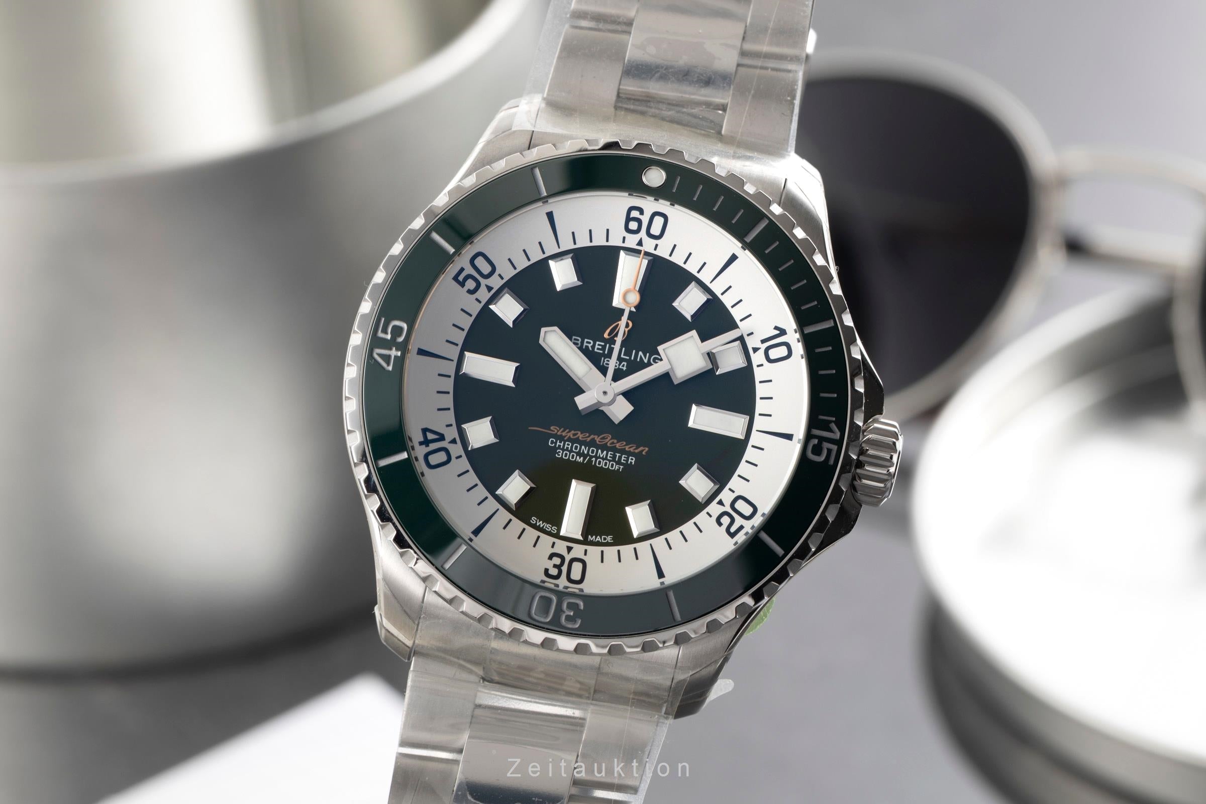 Breitling Superocean Automatic 44 Green Herrenuhr Ref A17376A31L1A1 NP: 5650,- € [2602170]