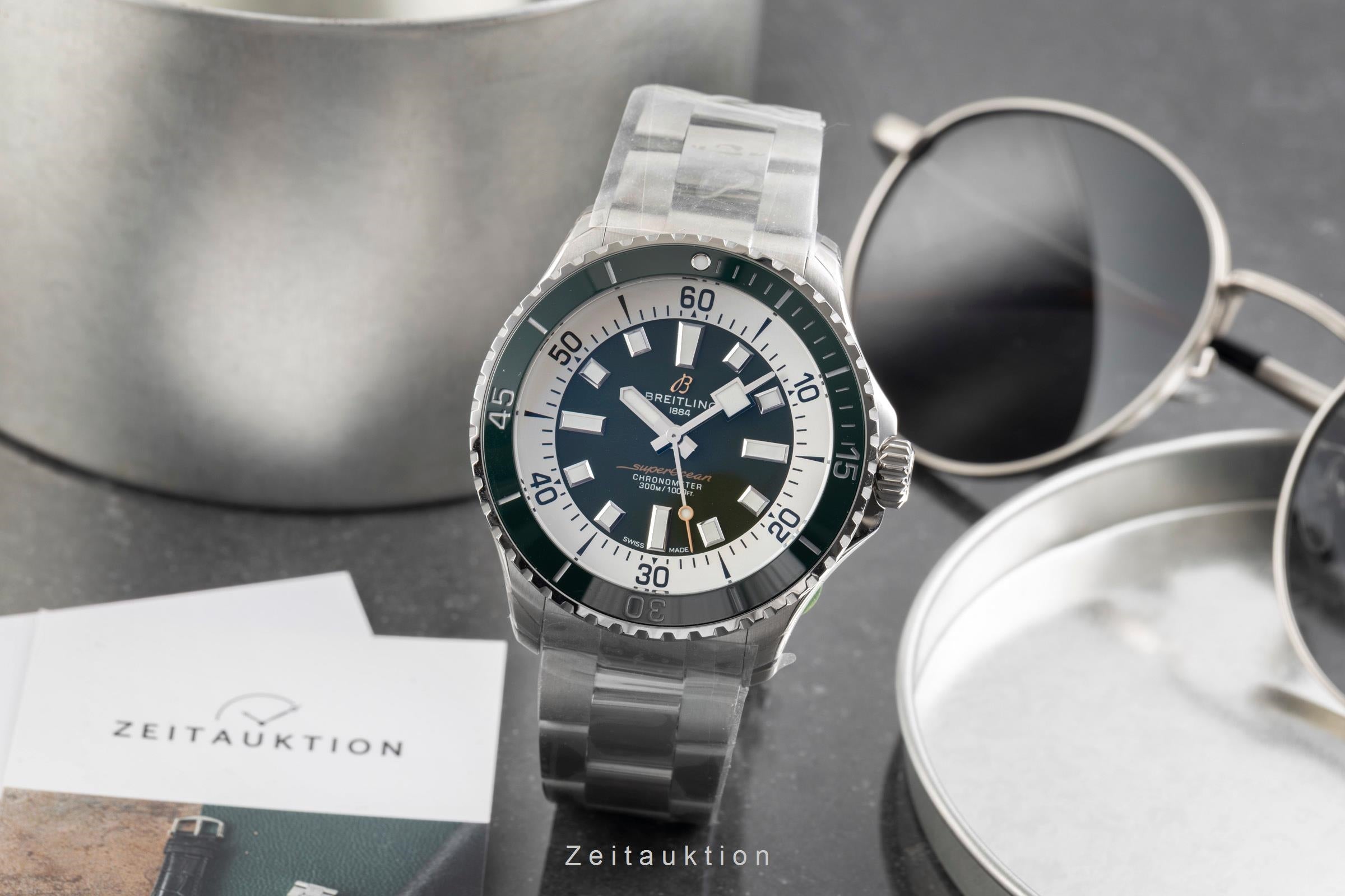 Breitling Superocean Automatic 44 Green Herrenuhr Ref A17376A31L1A1 NP: 5650,- € [2602170]