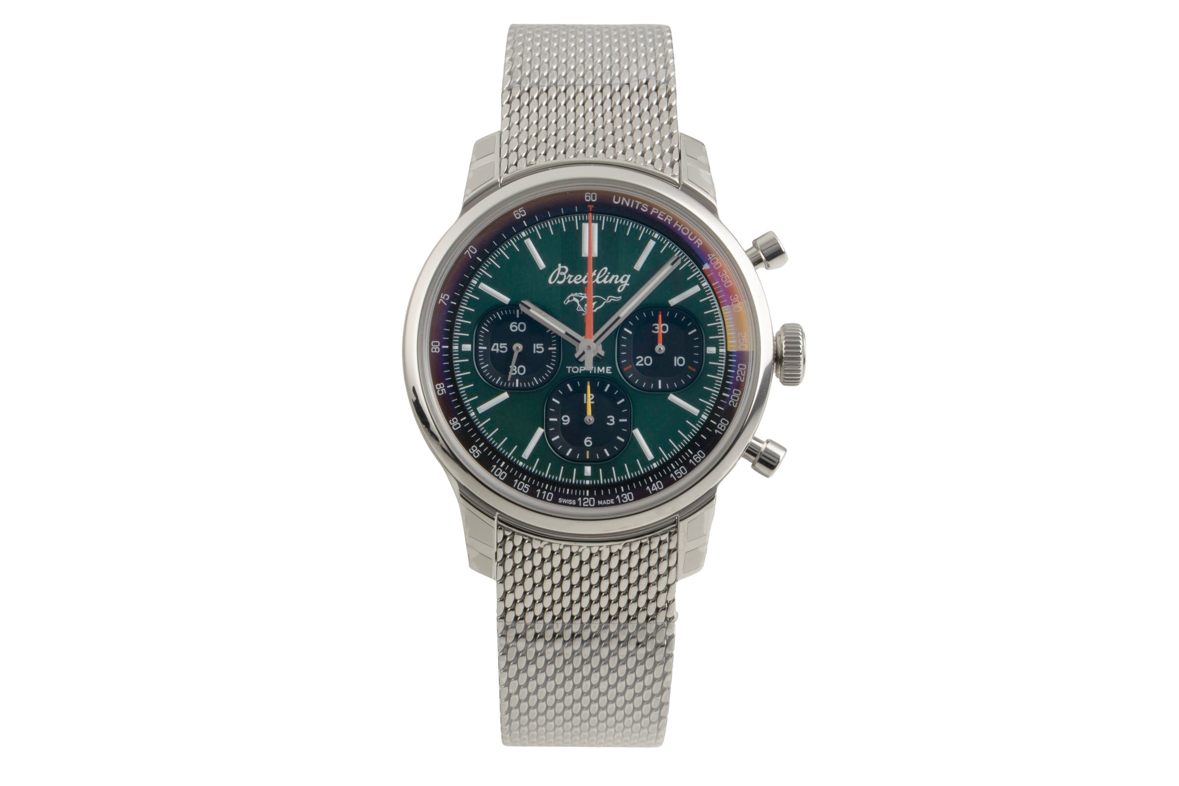 Breitling Top Time chronographe acier automatique montre pour hommes AB01762A1L1A1 LP: 7650EUR  [2602176]