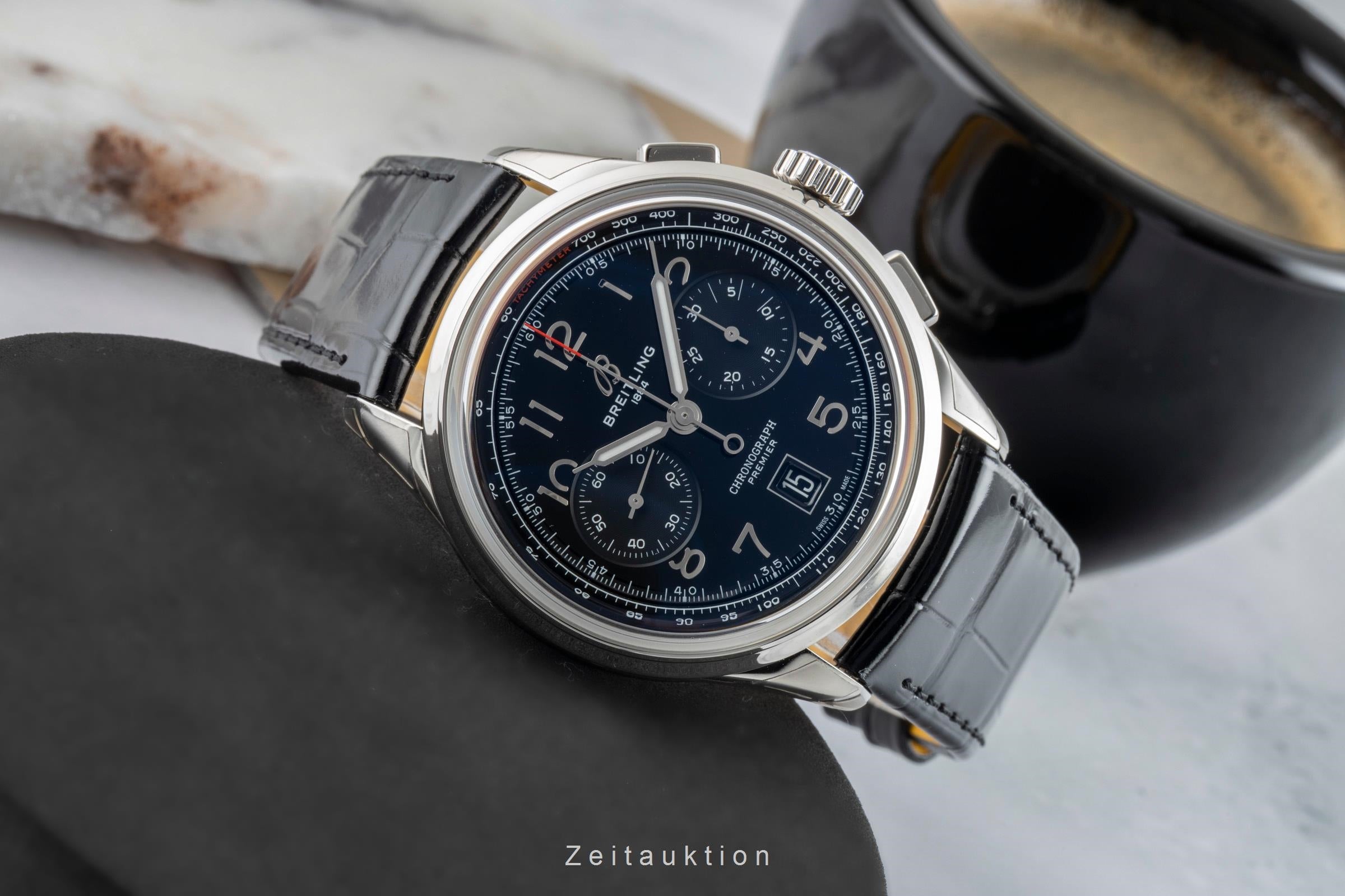 Breitling Premier cronógrafo acero automático reloj para caballeros AB0145221B1P1 LP: 9000EUR  [2602186]