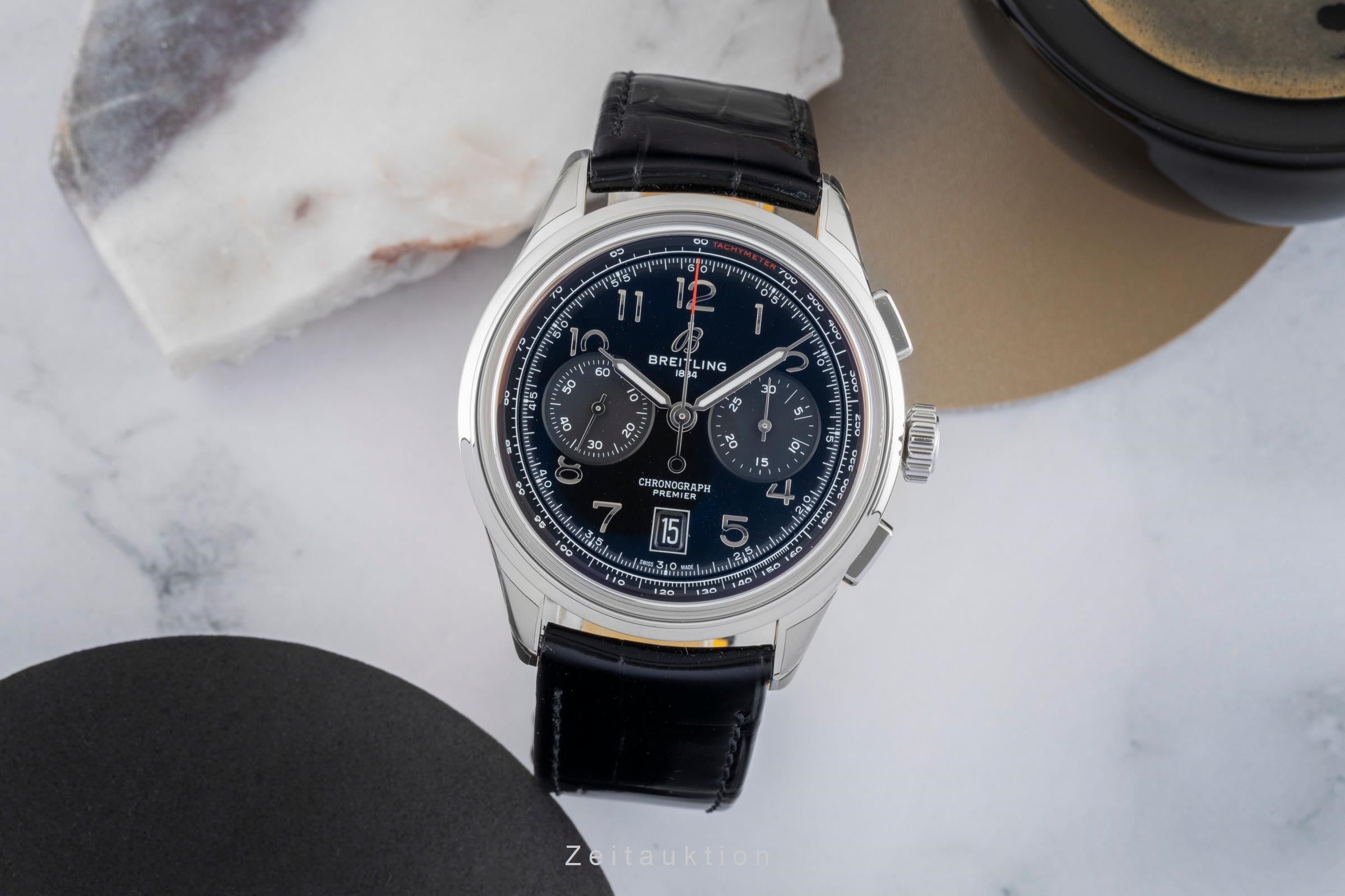 Breitling Premier cronógrafo acero automático reloj para caballeros AB0145221B1P1 LP: 9000EUR  [2602186]