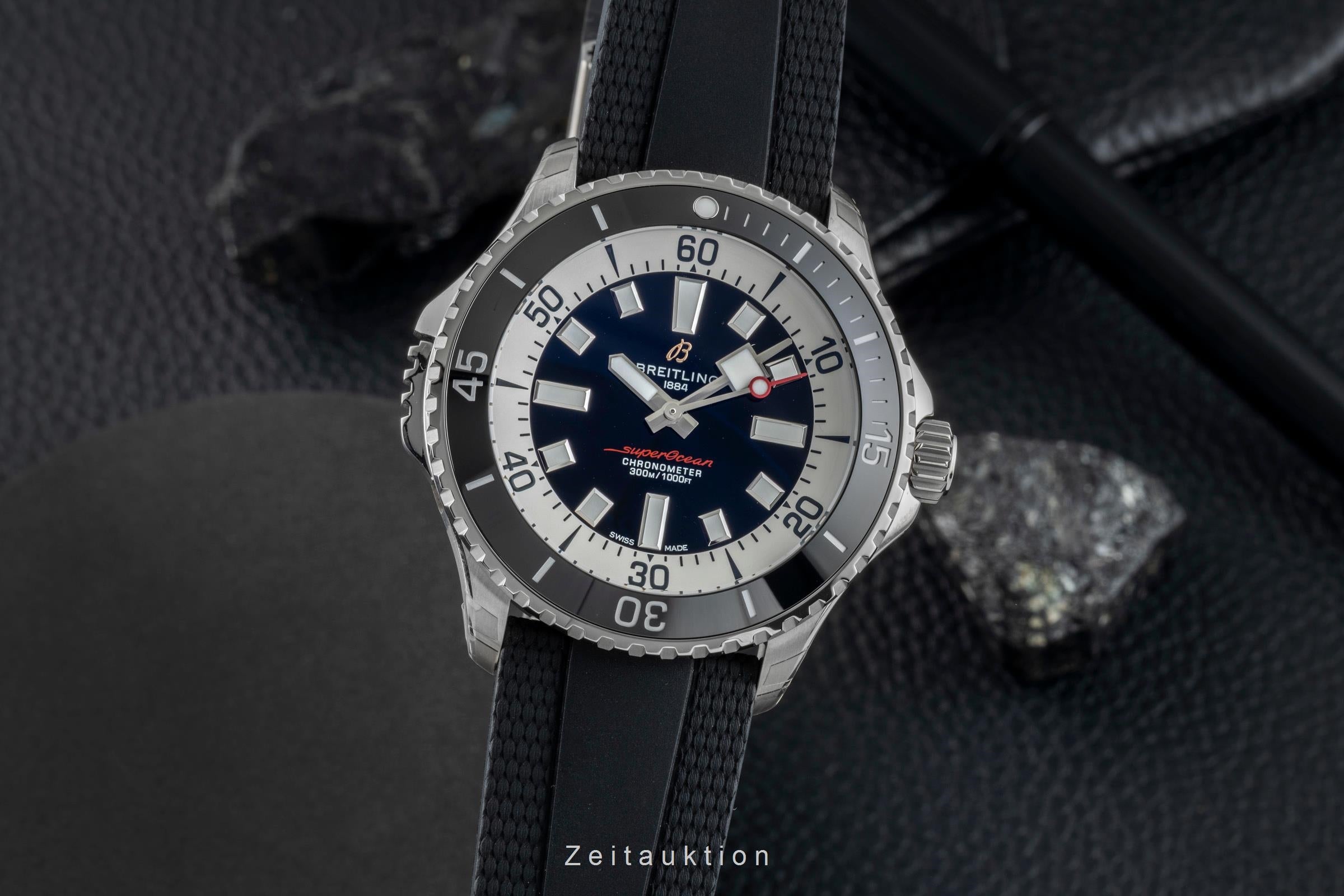 Breitling Superocean Automatic 46 Stahl Automatik Ref. A17378211B1S1 B&P New [2602196]