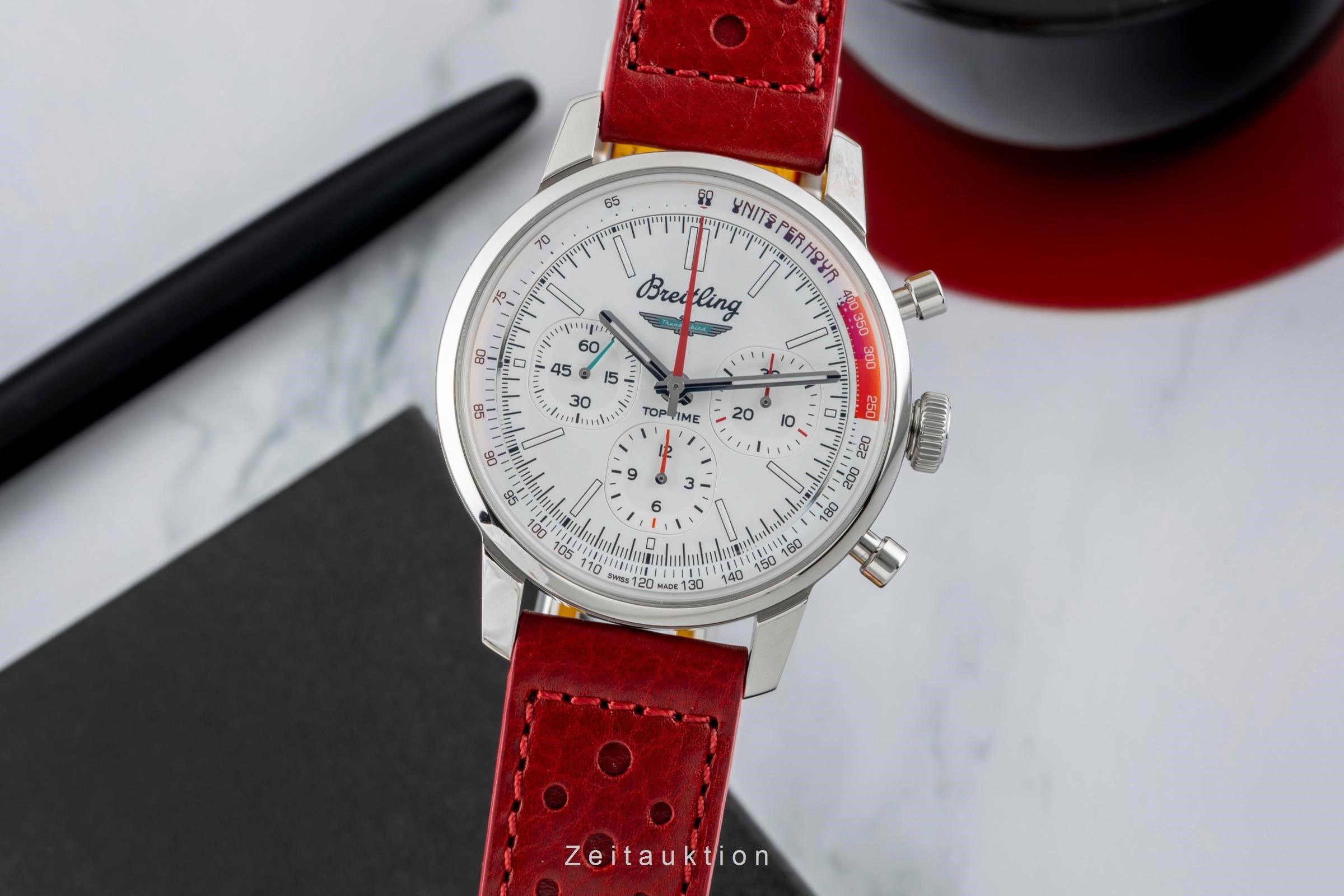 Breitling Top Time B01 Ford Thunderbird Stahl Ref. AB01766A1A1X1 B&P NP 7250€ [2602202]