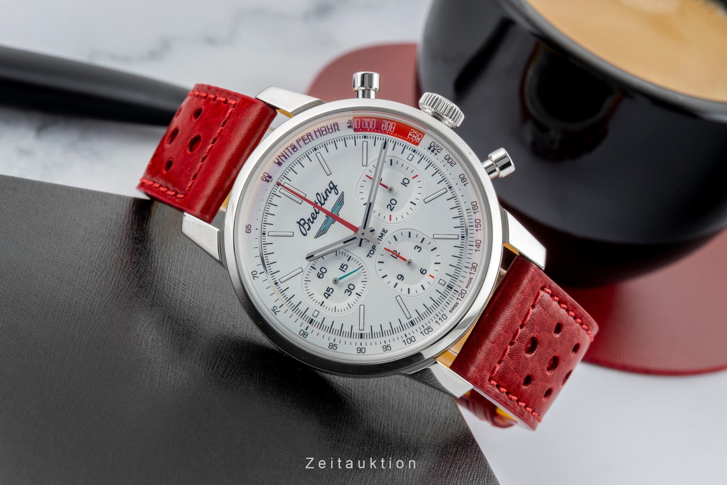 Breitling Top Time B01 Ford Thunderbird Stahl Ref. AB01766A1A1X1 B&P NP 7250€ [2602202]