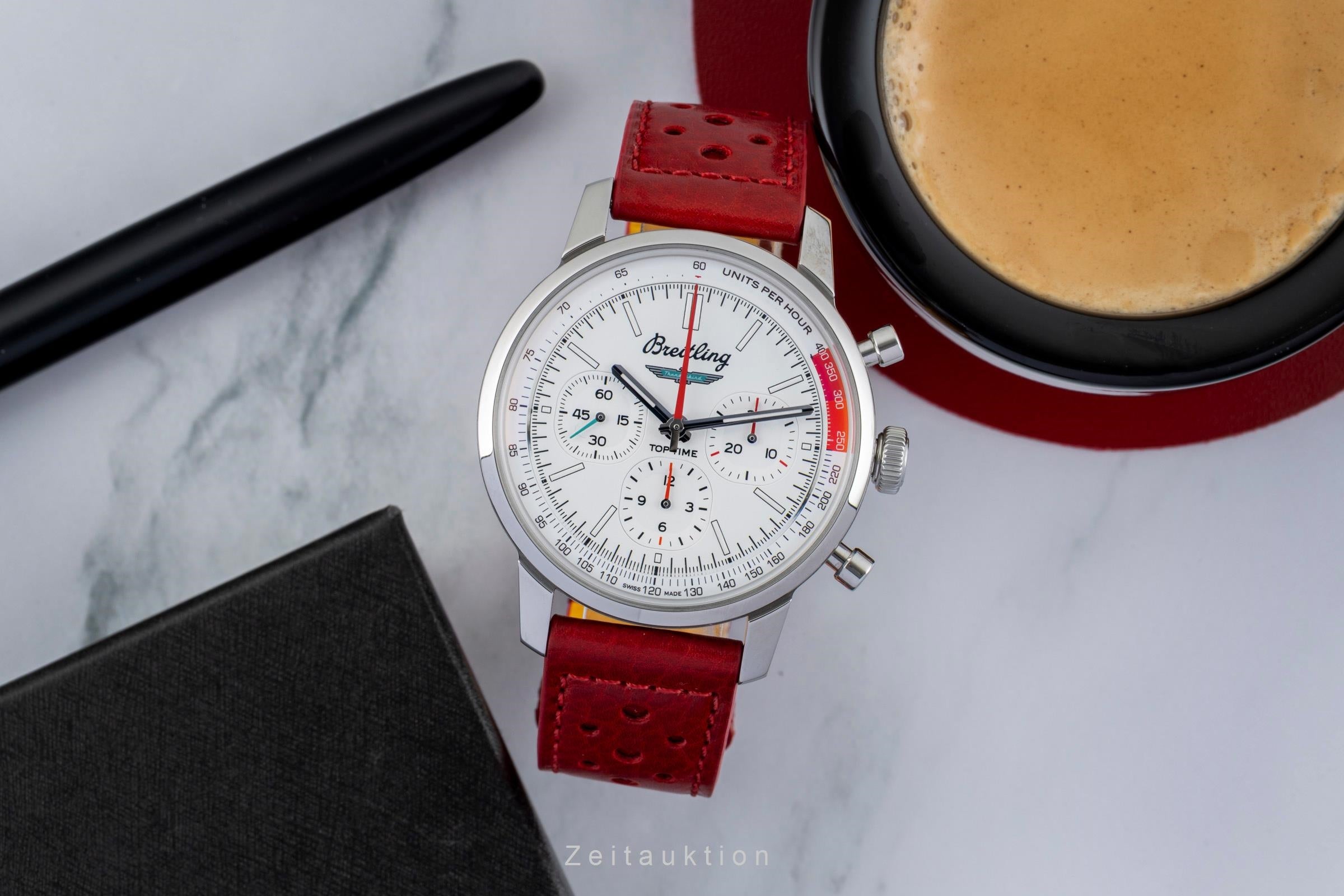 Breitling Top Time B01 Ford Thunderbird Stahl Ref. AB01766A1A1X1 B&P NP 7250€ [2602202]