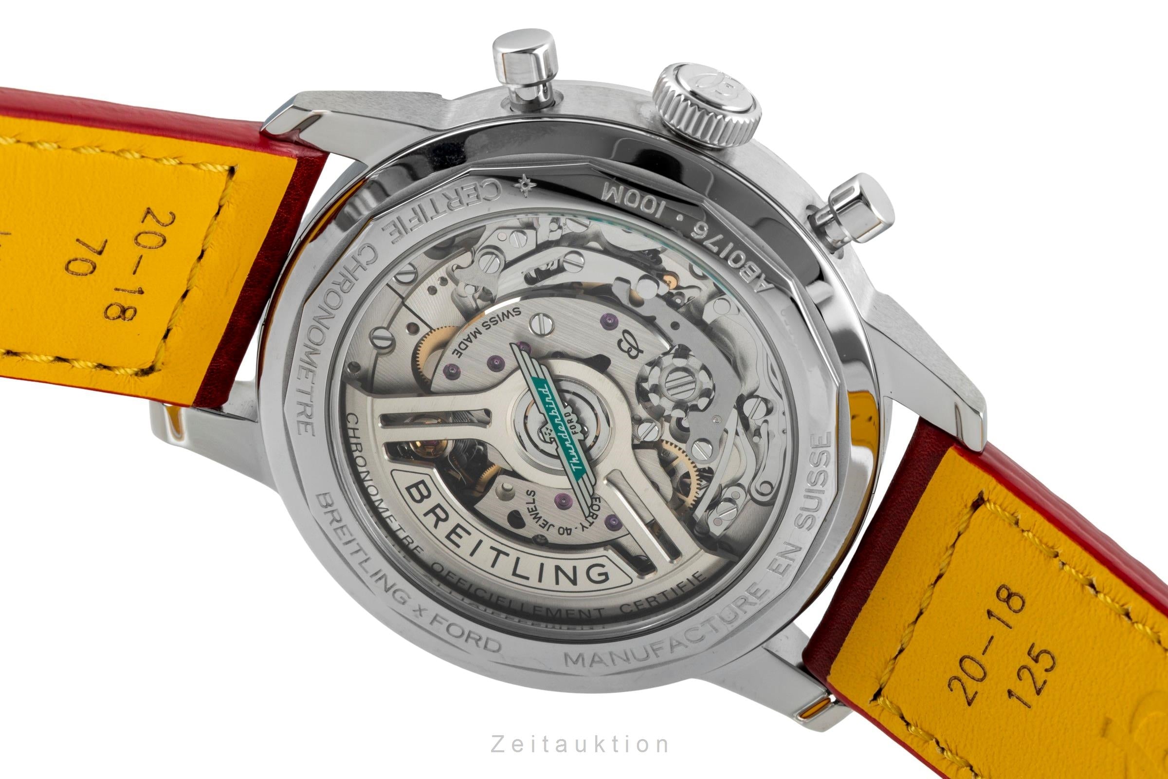 Breitling Top Time B01 Ford Thunderbird Stahl Ref. AB01766A1A1X1 B&P NP 7250€ [2602202]