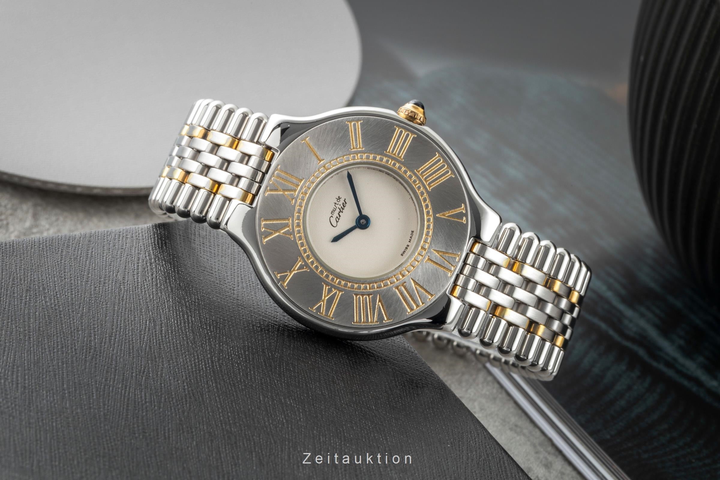 Cartier Ligne 21 acier / doré quartz montre pour femmes  [2602205]