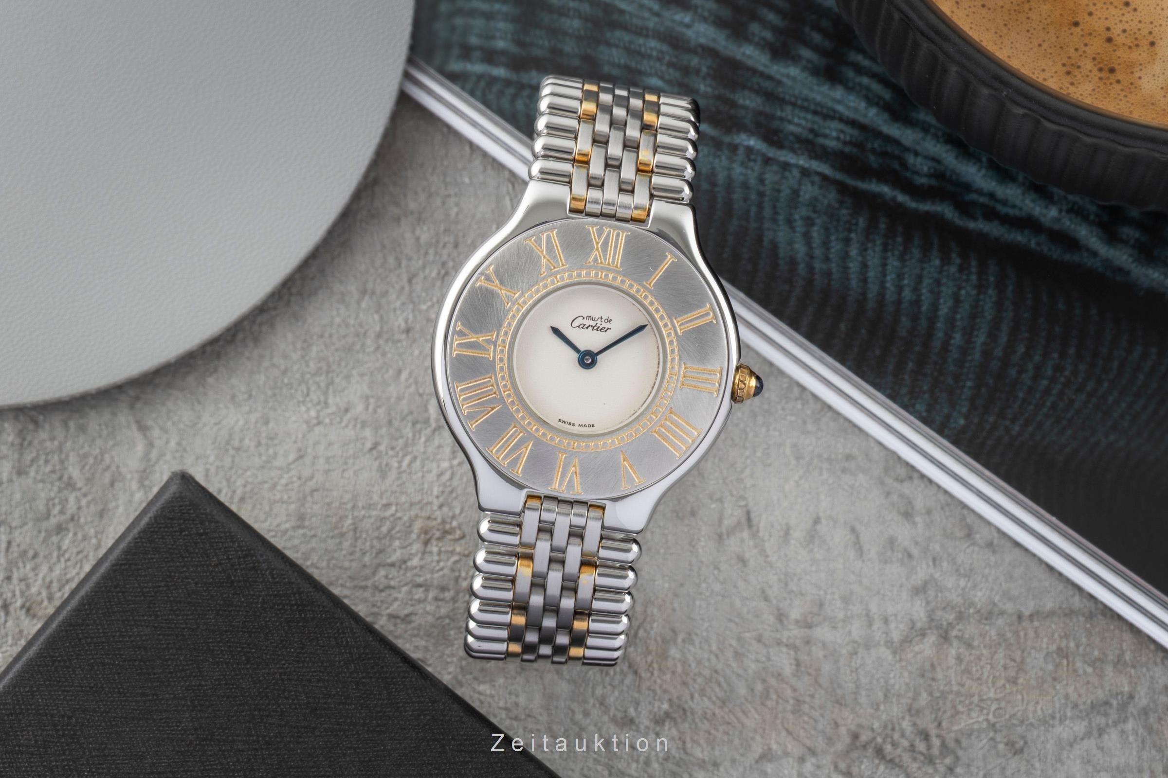 Cartier Ligne 21 acier / doré quartz montre pour femmes  [2602205]