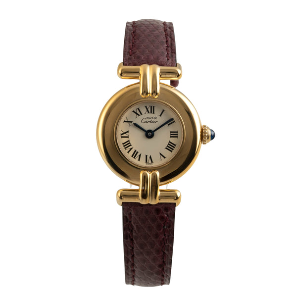 Cartier Vermeil argento dorato quarzo orologio da donna 590002  [2602206]