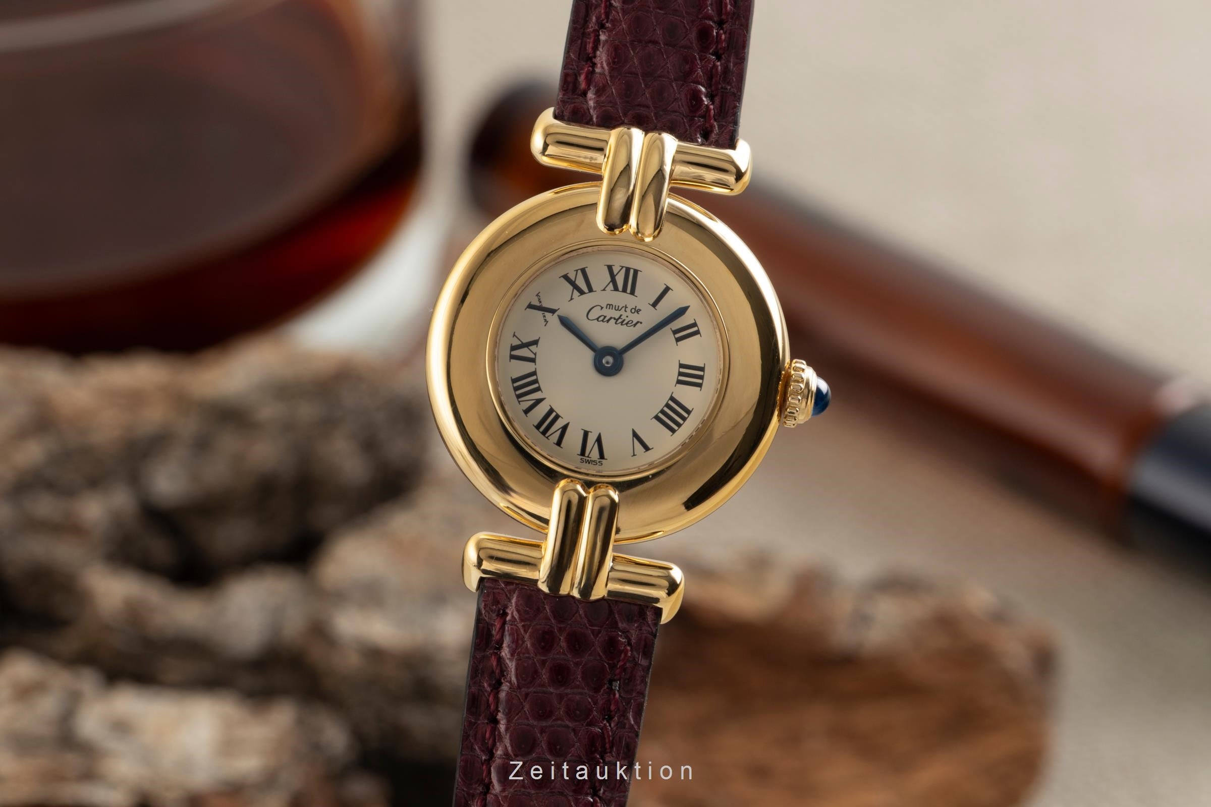 Cartier Vermeil argento dorato quarzo orologio da donna 590002  [2602206]