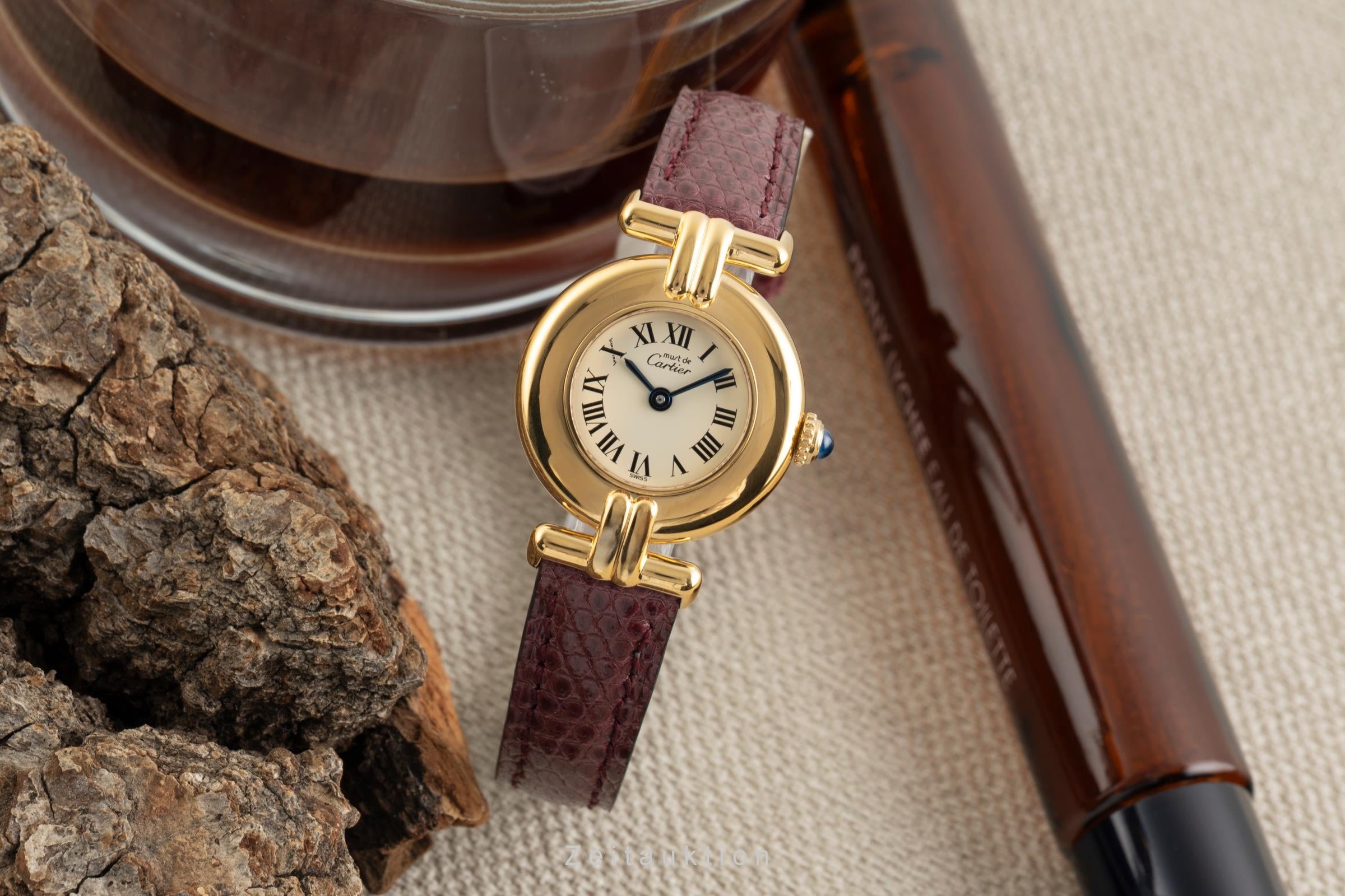 Cartier Vermeil argento dorato quarzo orologio da donna 590002  [2602206]