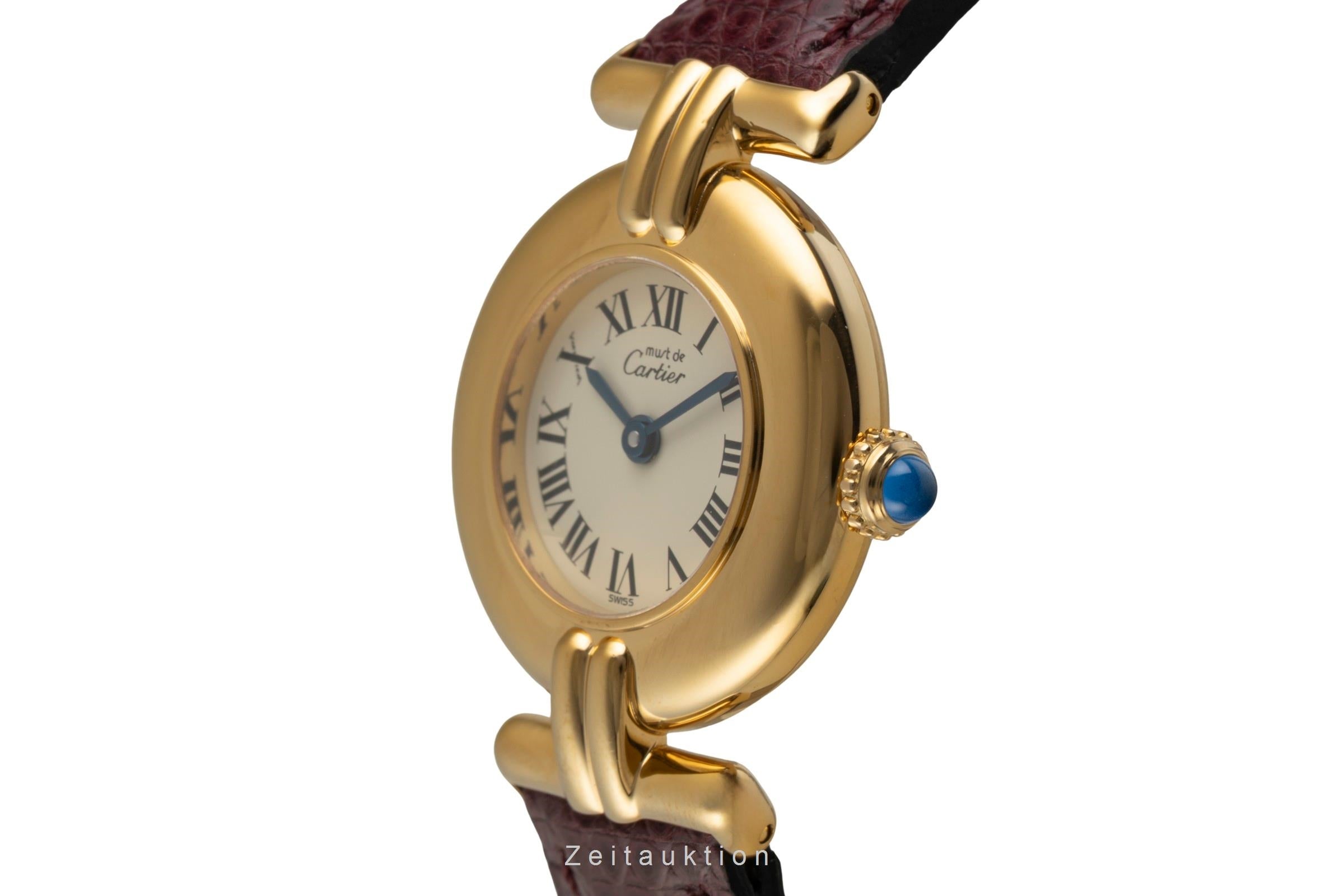 Cartier Vermeil argento dorato quarzo orologio da donna 590002  [2602206]
