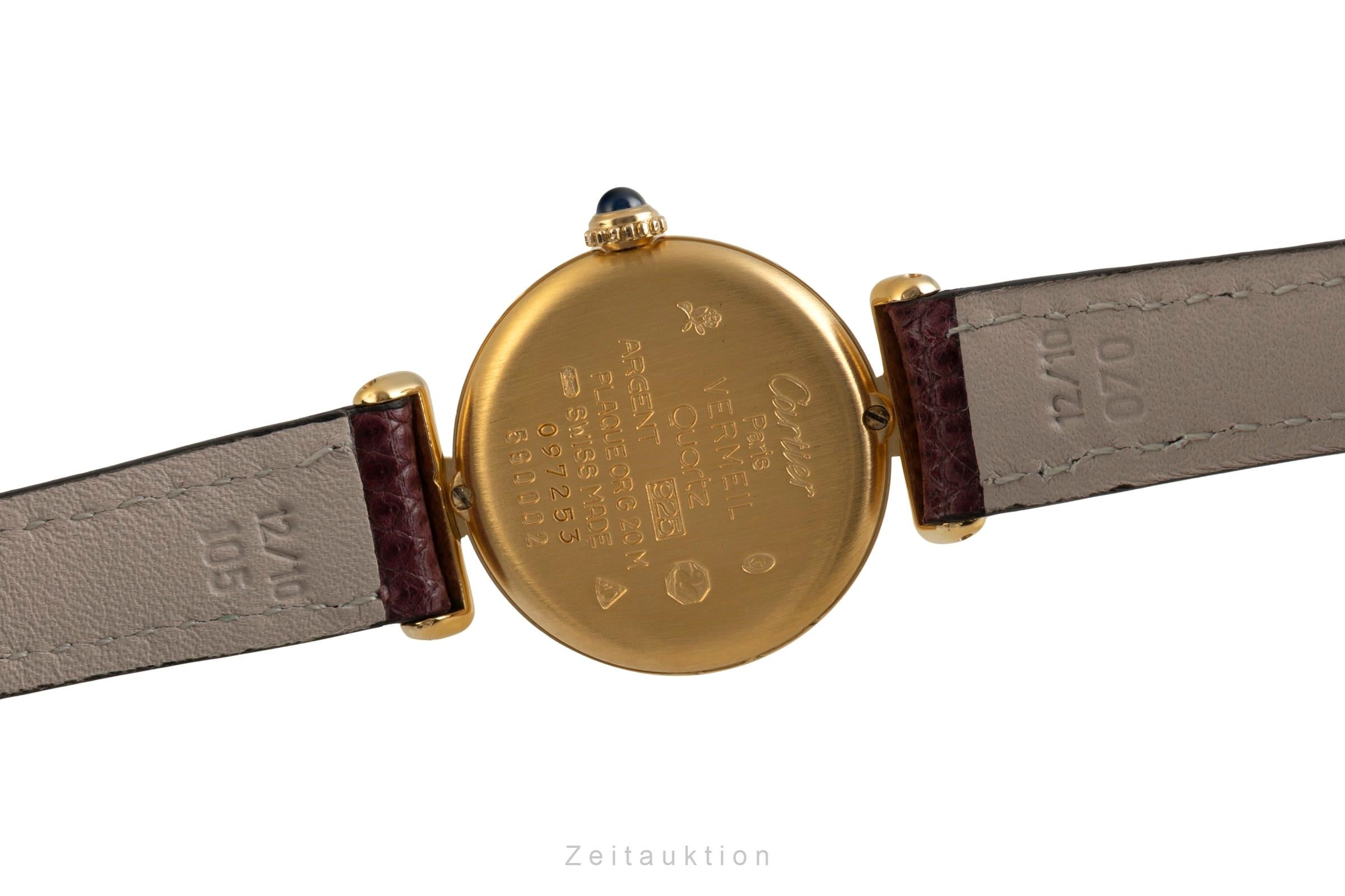 Cartier Vermeil argento dorato quarzo orologio da donna 590002  [2602206]