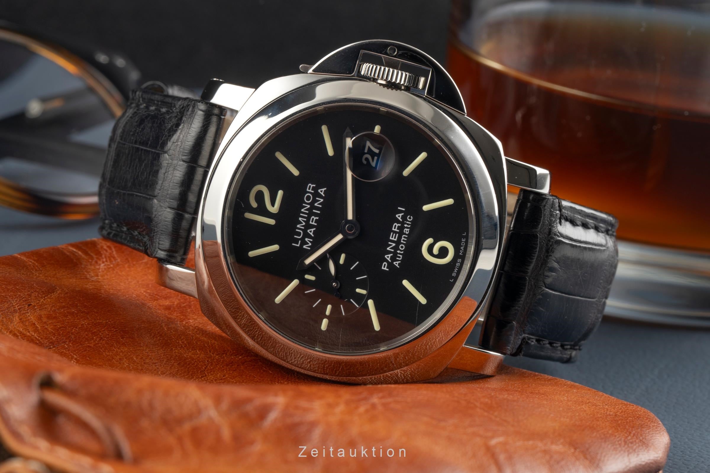 Panerai Luminor Marina acier automatique montre pour hommes PAM00104  [2602209]