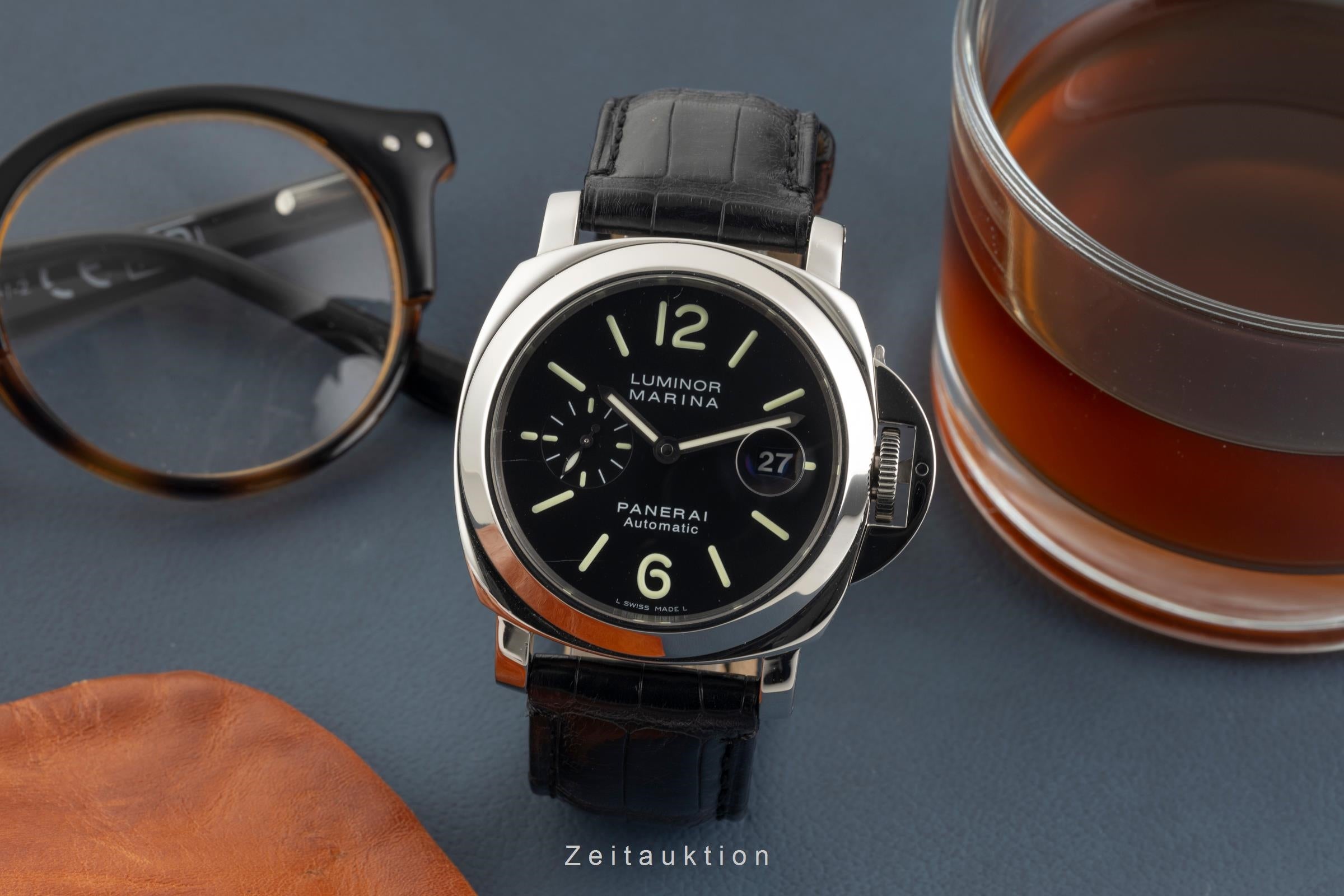 Panerai Luminor Marina acier automatique montre pour hommes PAM00104  [2602209]