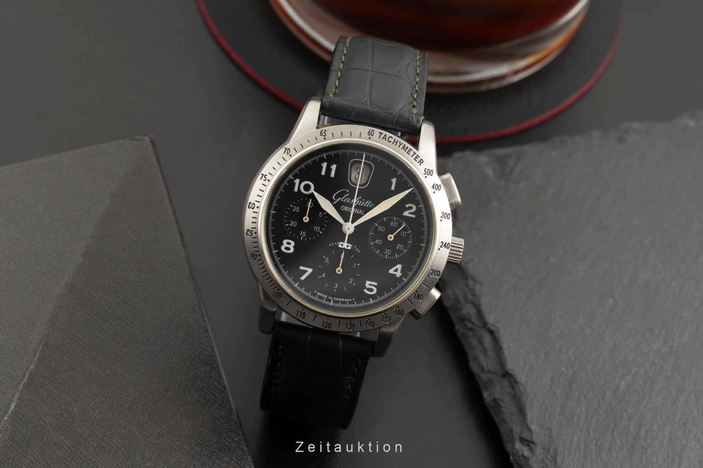 Glashütte Senator cronógrafo acero automático reloj para caballeros 39-32-07-07-04  [2602220]