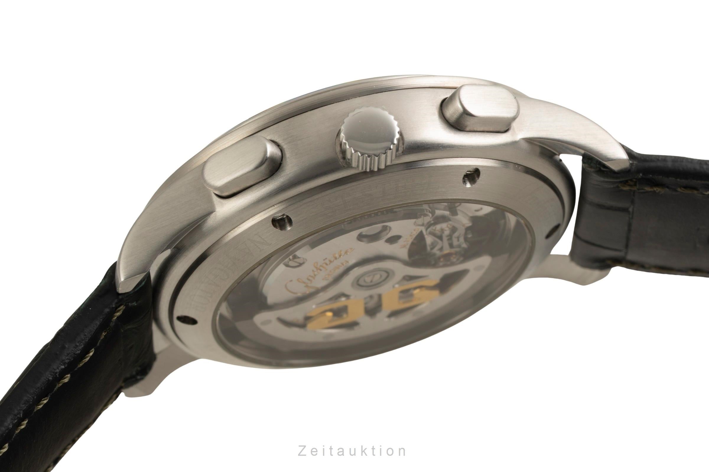 Glashütte Senator cronógrafo acero automático reloj para caballeros 39-32-07-07-04  [2602220]