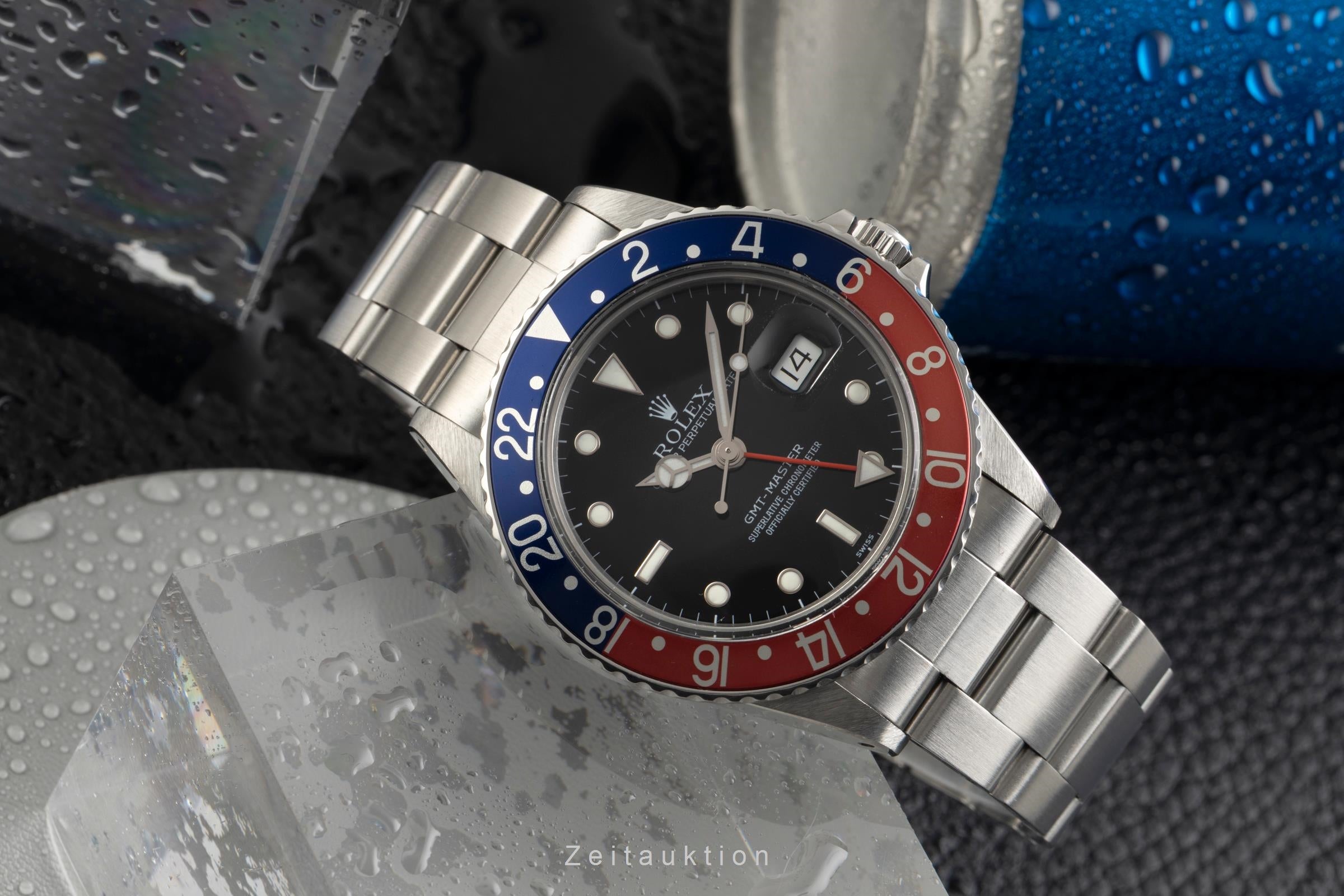Rolex GMT-Master acero automático reloj para caballeros 16750 Vintage  [2602230]
