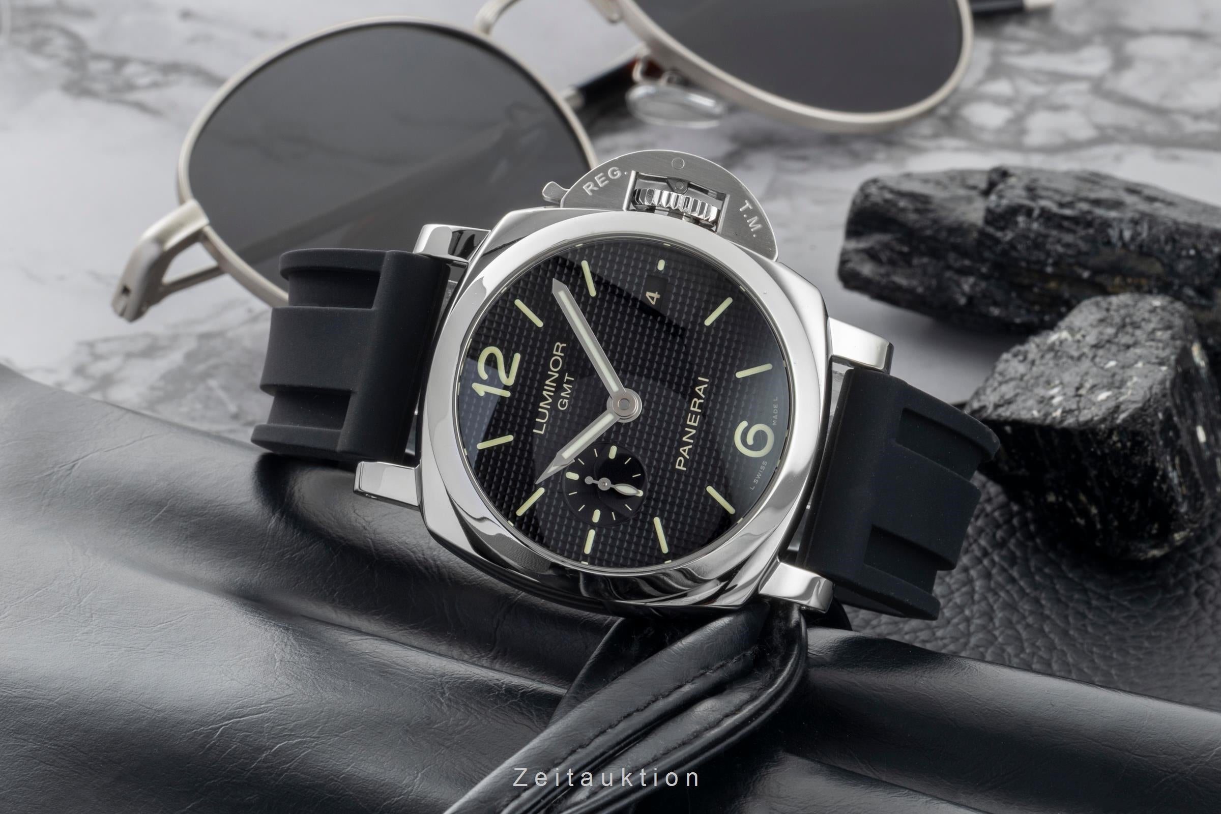 Panerai Luminor GMT Automatik Stahl Herrenuhr PAM00535 Box & Papiere 2015 [2602232]