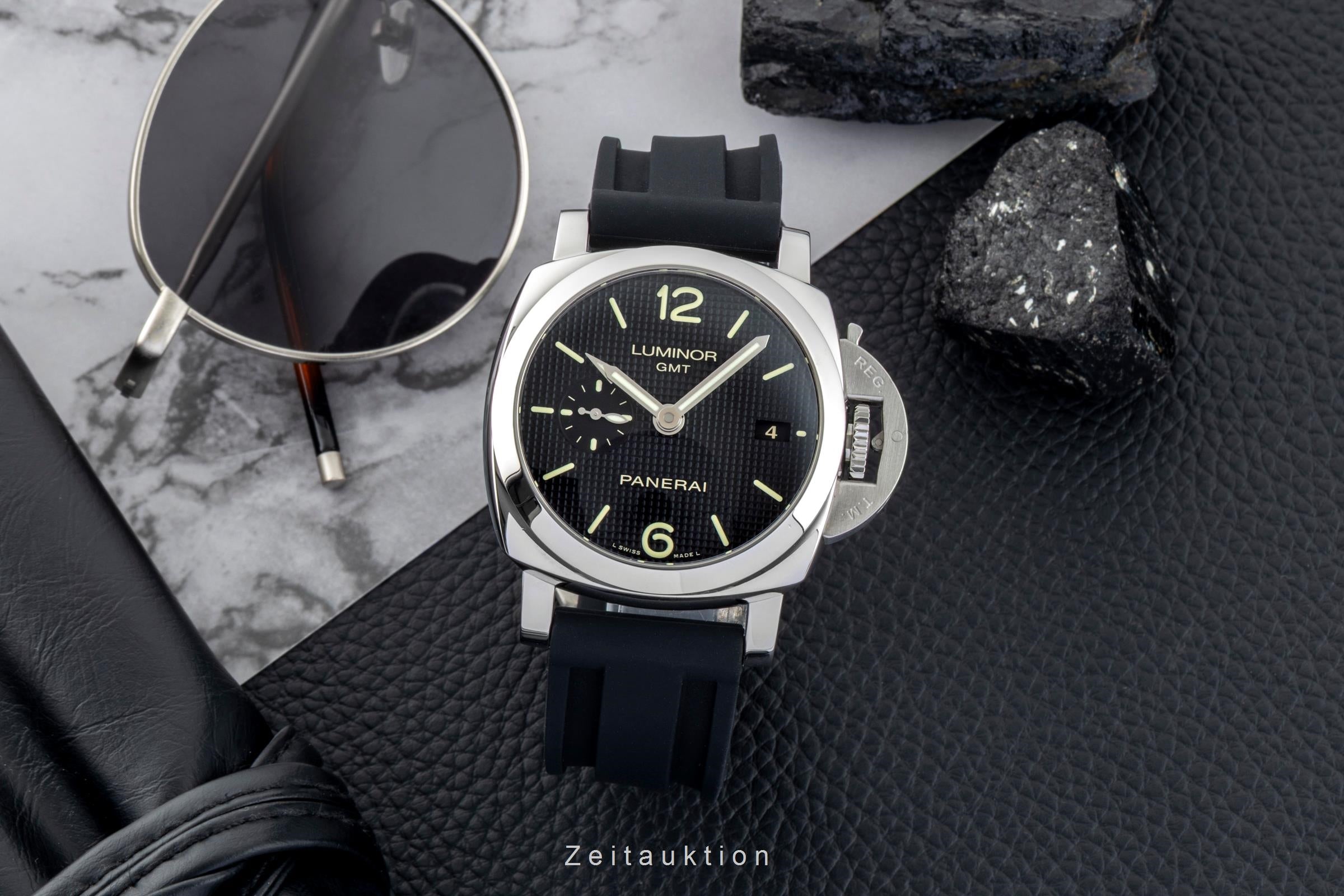 Panerai Luminor GMT Automatik Stahl Herrenuhr PAM00535 Box & Papiere 2015 [2602232]