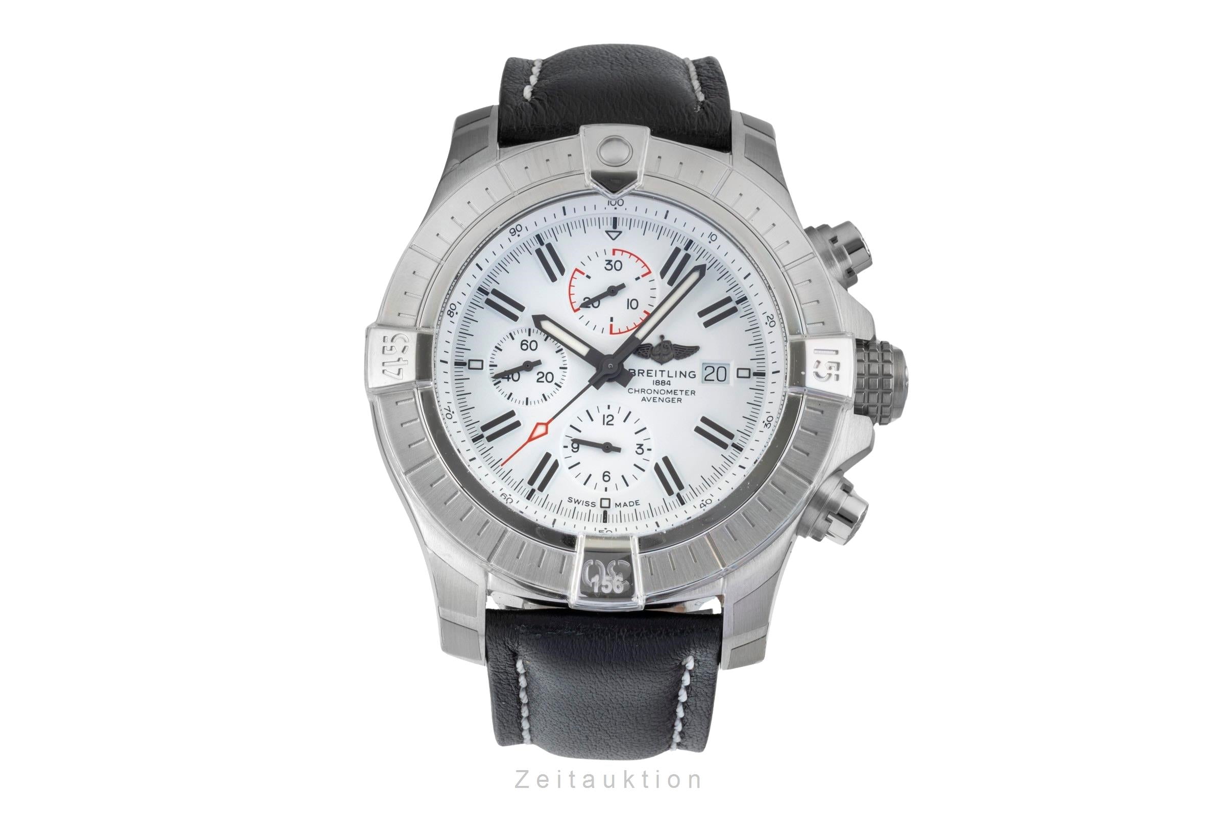 Breitling Super Avenger steel automatic men's watch A133751A1A1X2 LP: 5700EUR  [2602237]